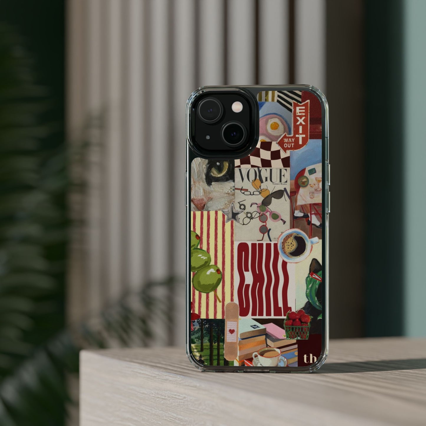 Collage Vintage Aesthetic Clear Impact-Resistant Phone Case