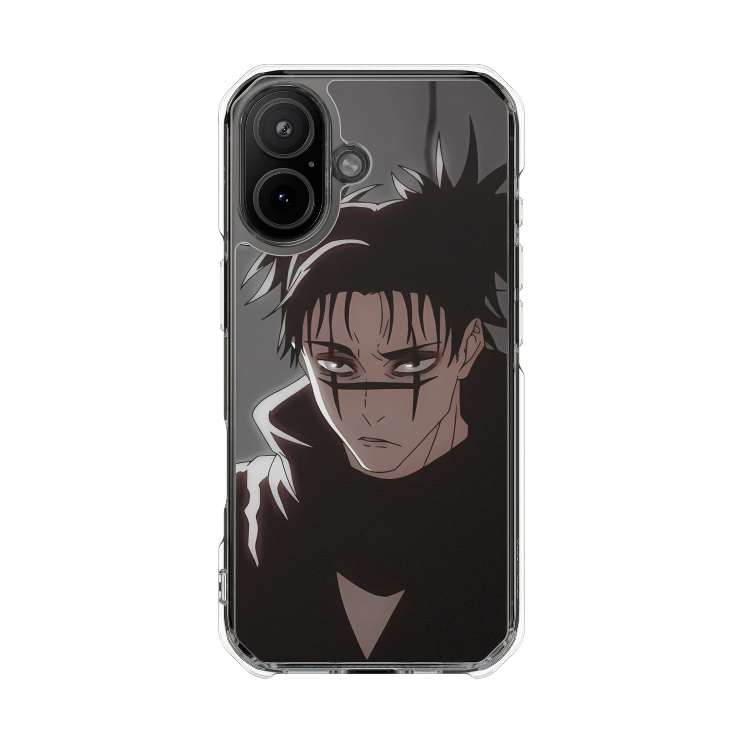 Clear Magnetic Phone Case — Dark Anime Character Design