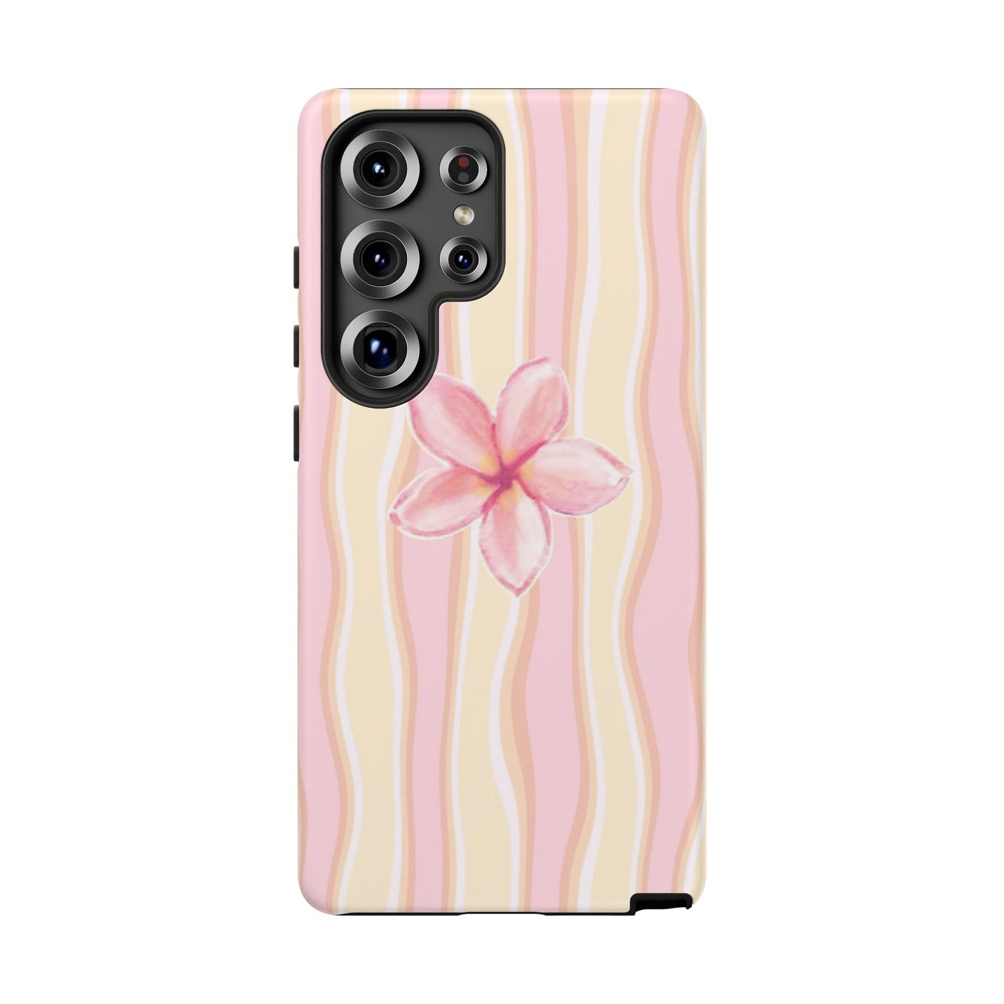 Pink Plumeria Phone Case - Tropical Floral Tough Phone Case