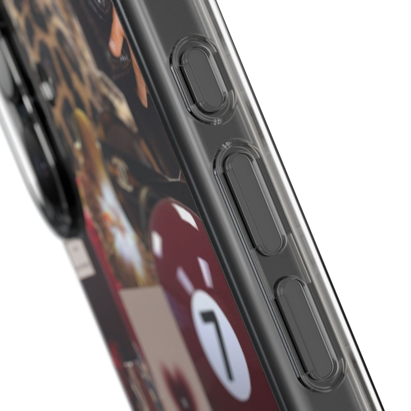 Clear Impact-Resistant Phone Case — Retro Cherry Collage Design