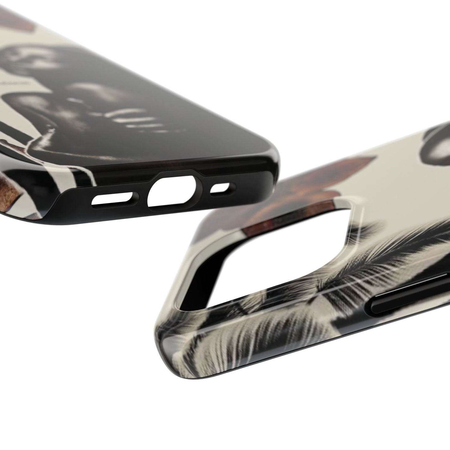 Tough Phone Case — "Peacefulness" Artistic Black Woman Floral Design