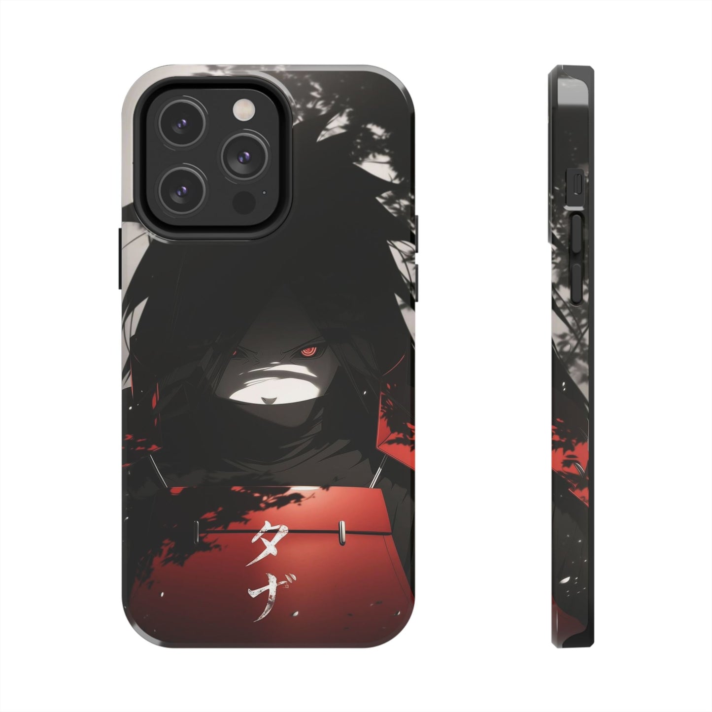 Anime Dark Ninja Phone Case — Red Eye Silhouette Tough Phone Case