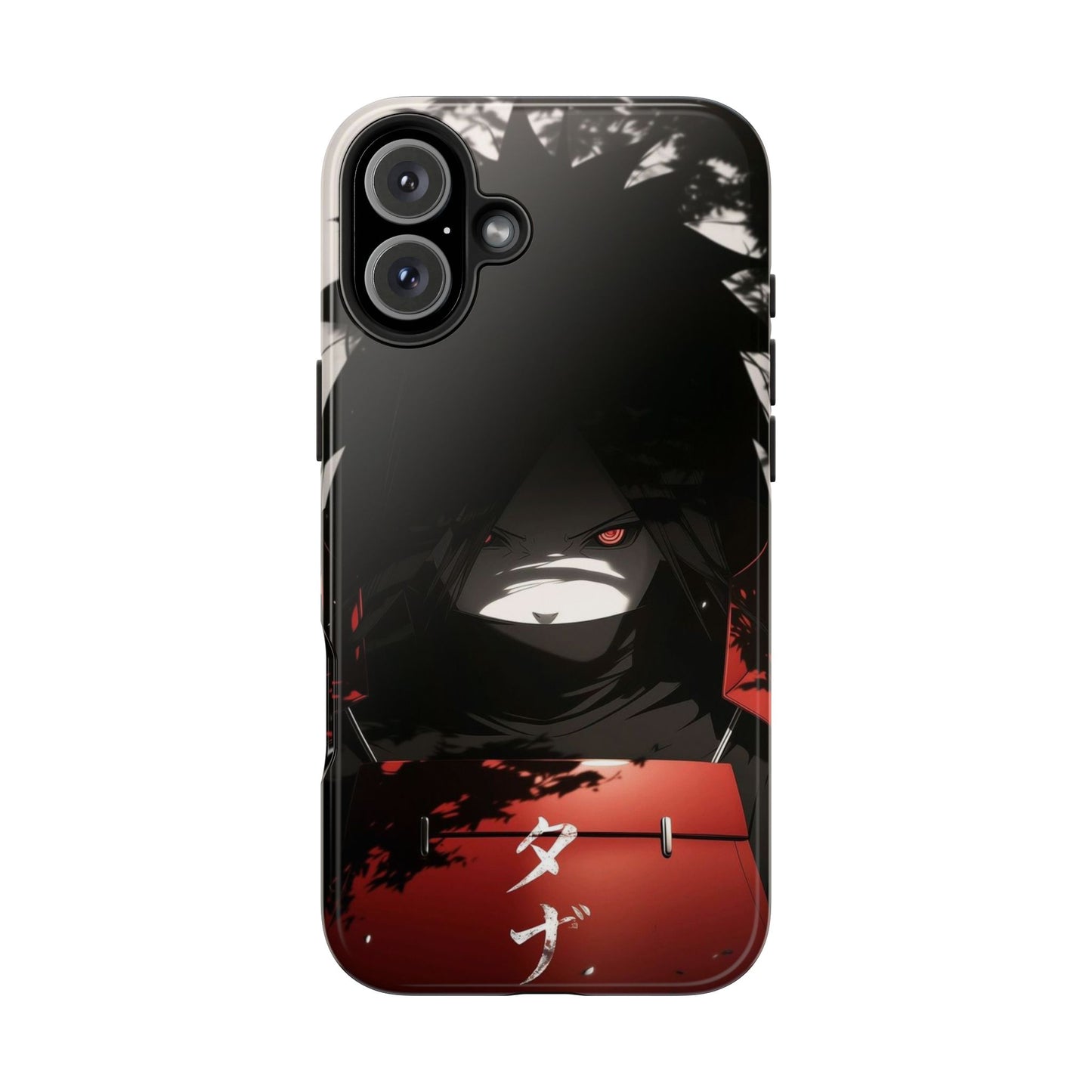 Anime Dark Ninja Phone Case — Red Eye Silhouette Tough Phone Case