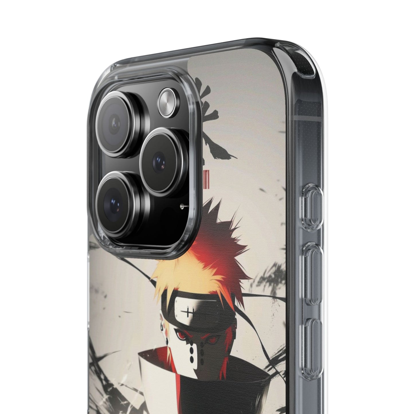 Clear Impact-Resistant Phone Case — Anime Akatsuki Shadow Design