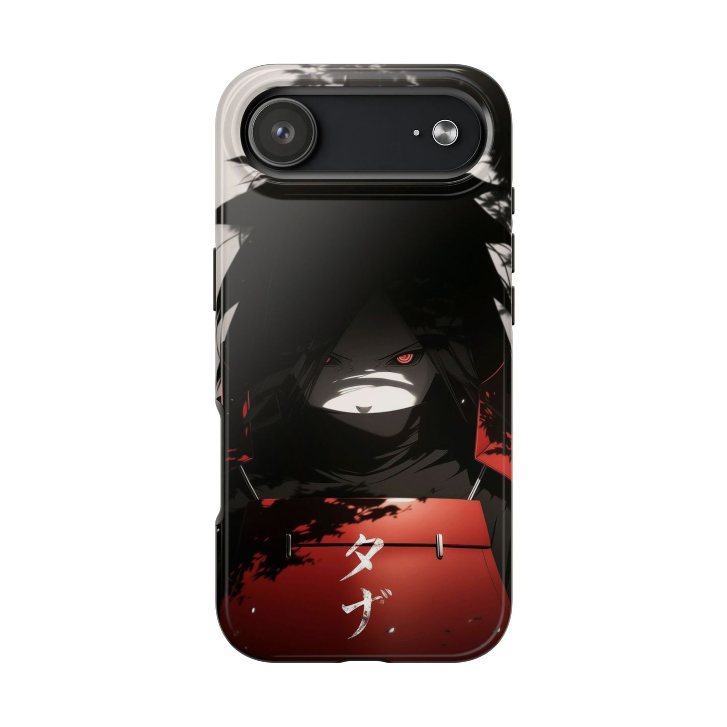 Anime Dark Ninja Phone Case — Red Eye Silhouette Tough Phone Case