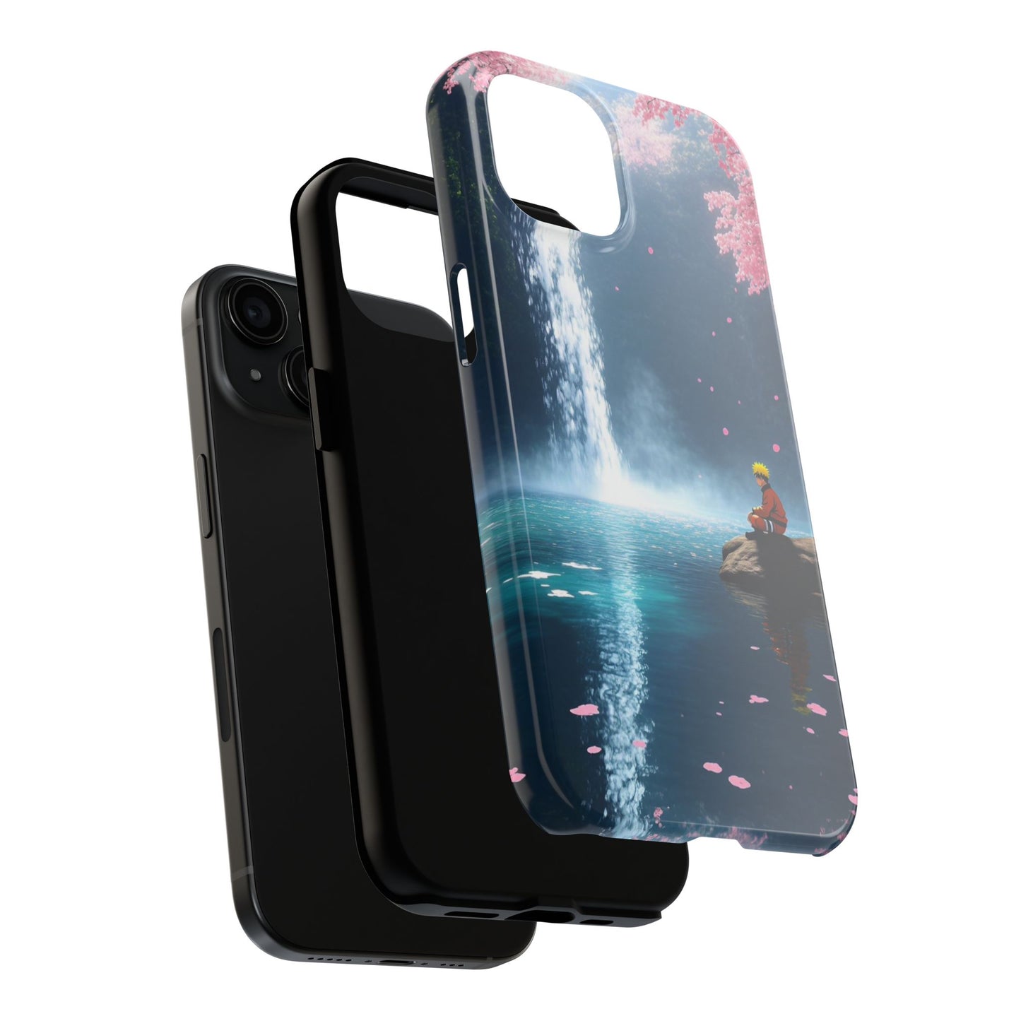 Naruto Scenic Tough Phone Case — Waterfall Meditation Anime Cover