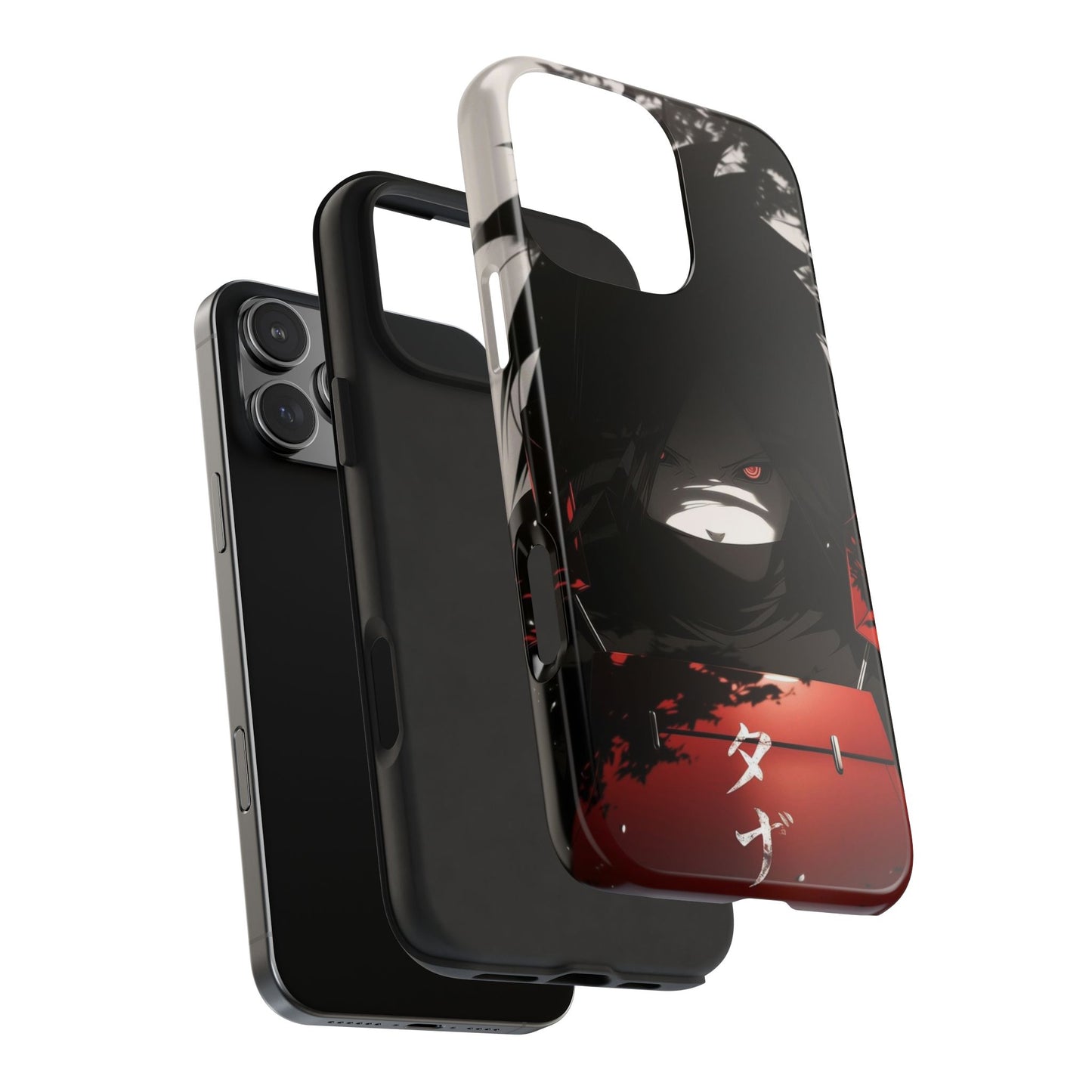 Anime Dark Ninja Phone Case — Red Eye Silhouette Tough Phone Case