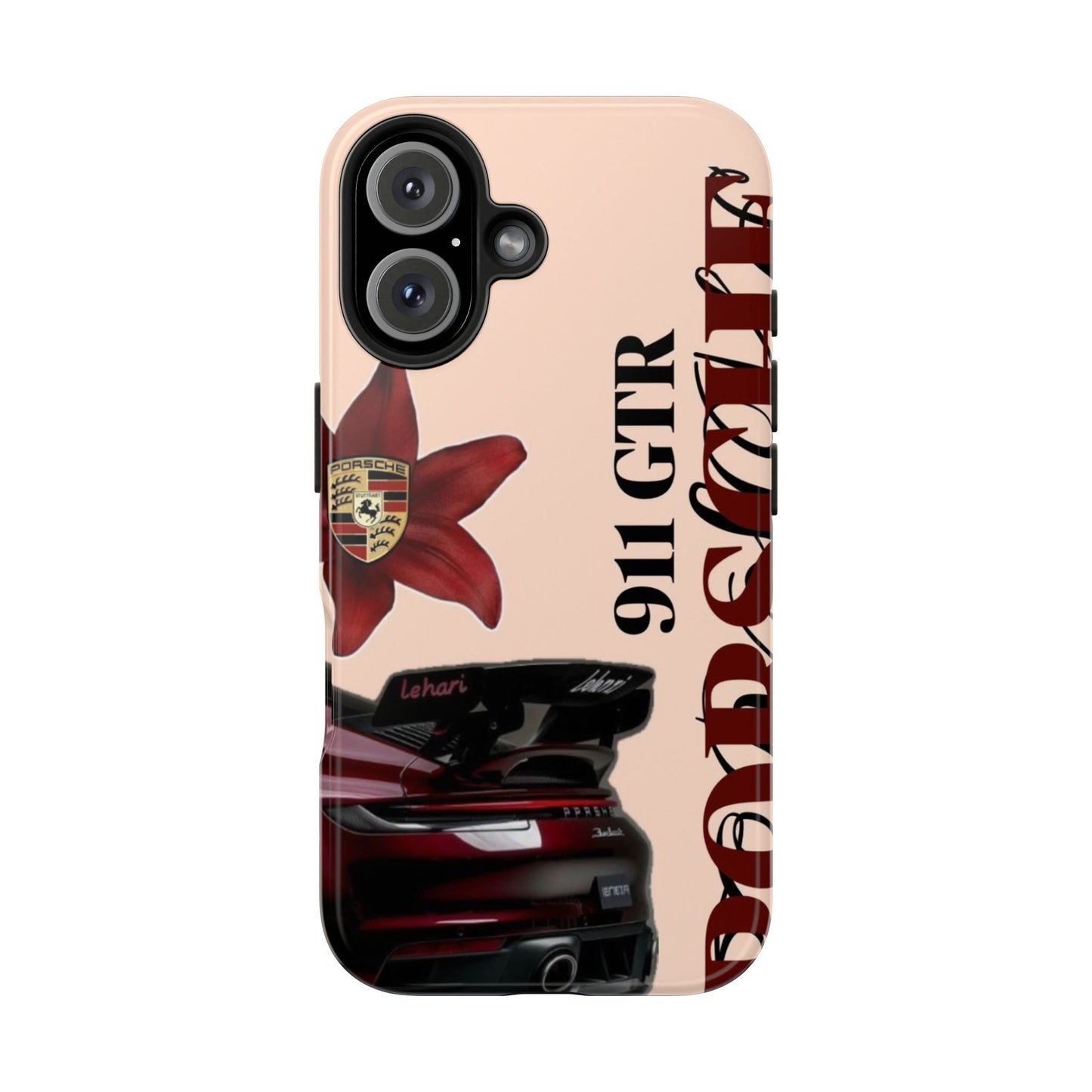 Porsche 911 GT-R Red Orchid Tough Phone Case — Sports Car Protective Cover