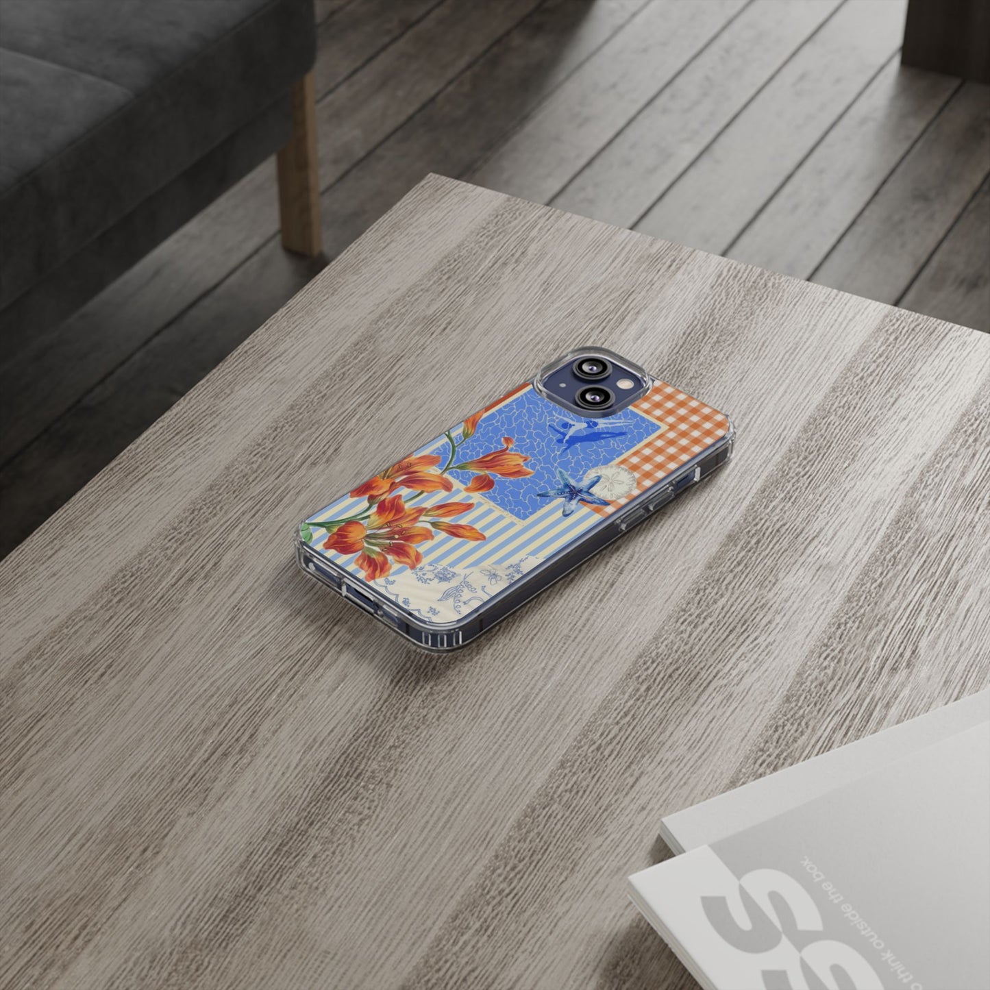 Floral Patchwork Clear Impact-Resistant Phone Case