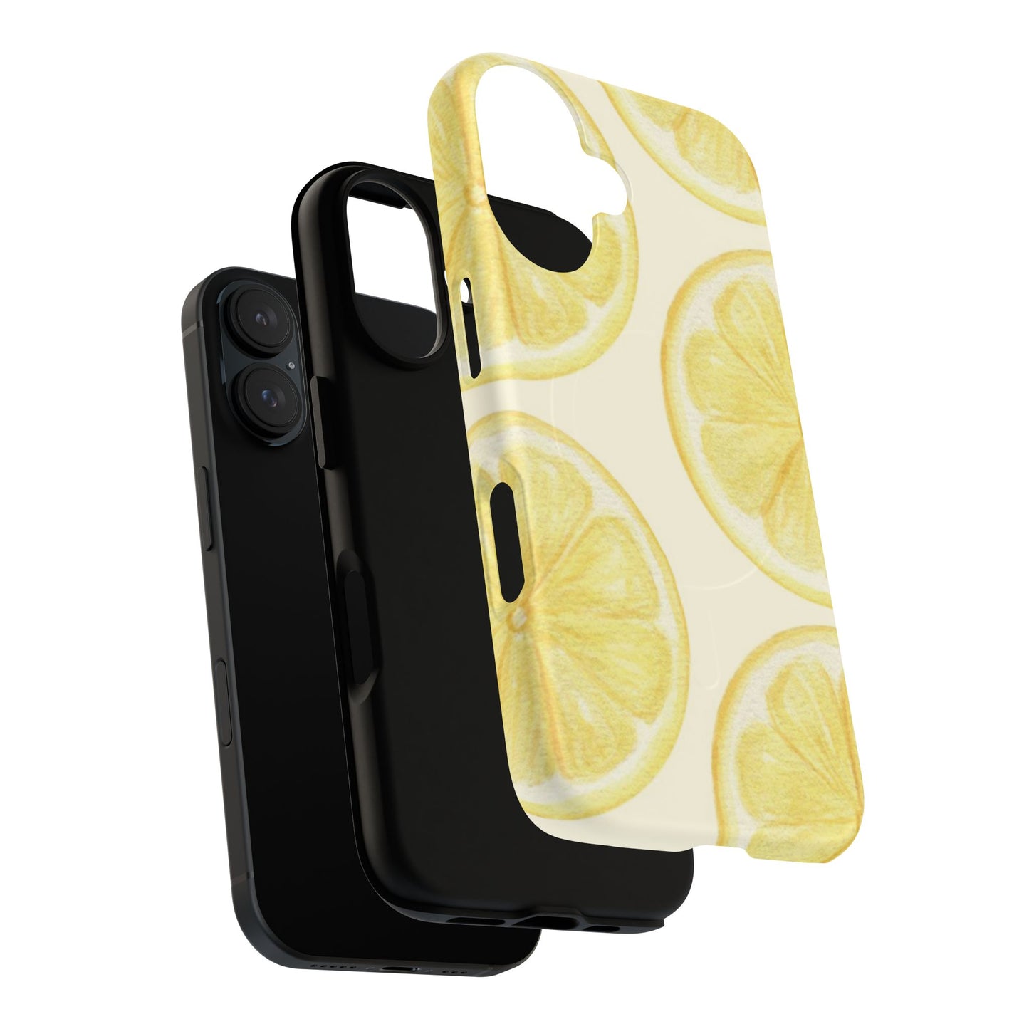 Lemon Slices Tough Magnetic Phone Case — Protective Citrus Pattern