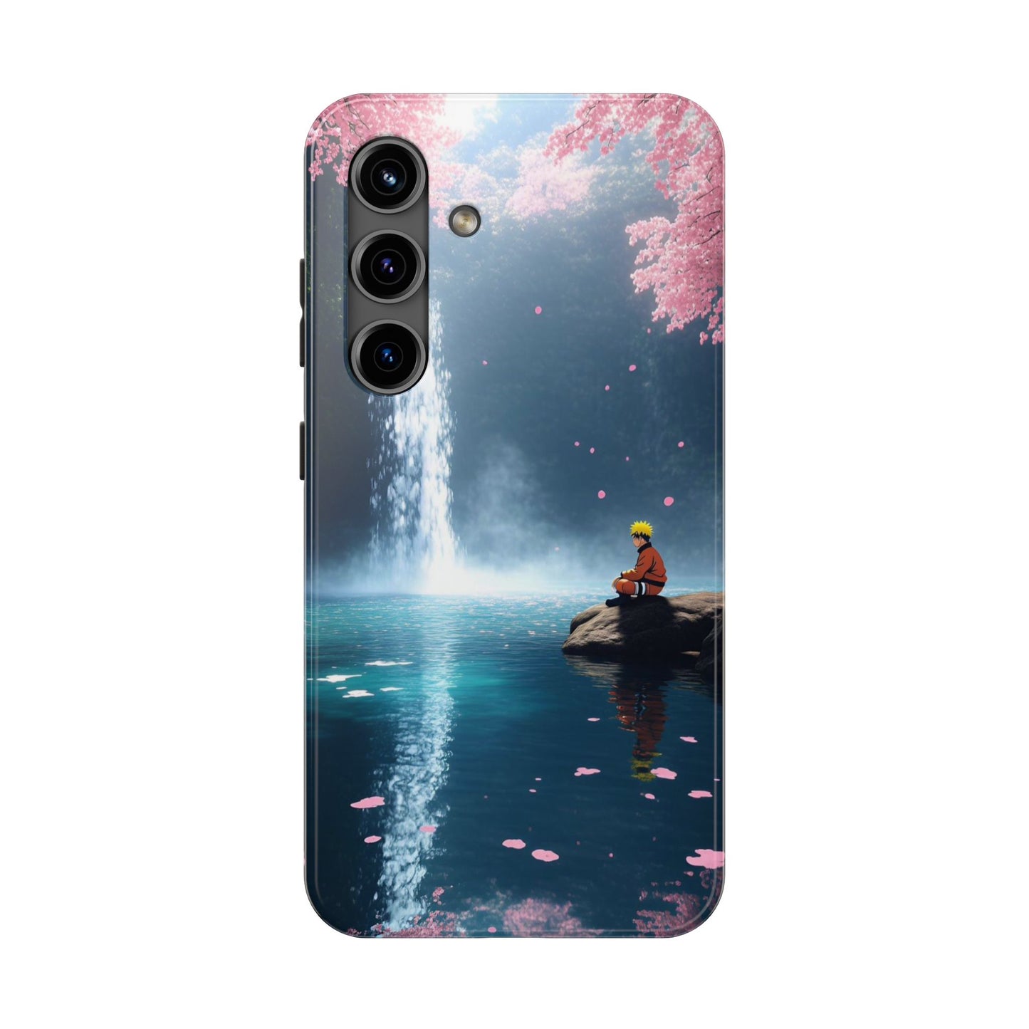 Naruto Scenic Tough Phone Case — Waterfall Meditation Anime Cover