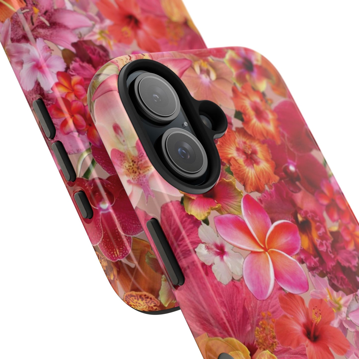Tough Phone Case — Pink Tropical Floral Orchids Phone Cover