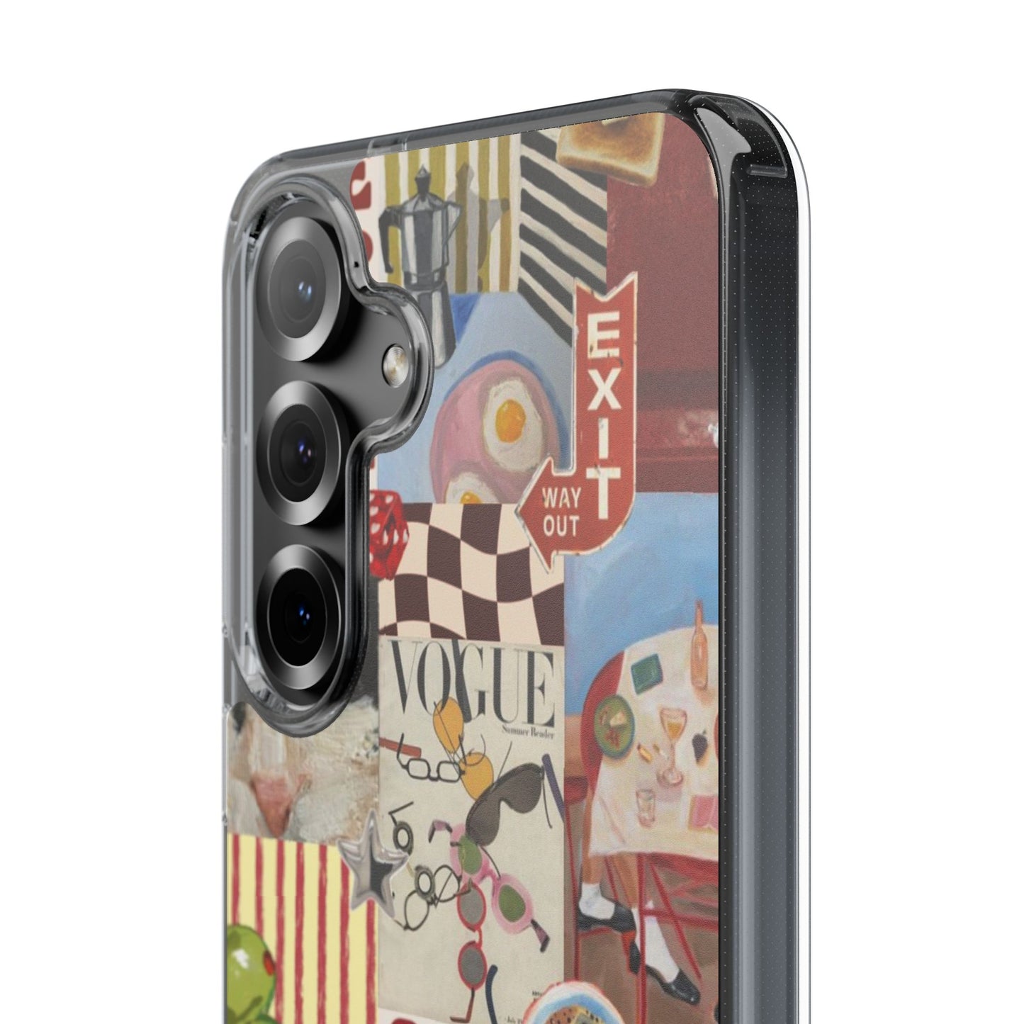 Collage Vintage Aesthetic Clear Impact-Resistant Phone Case