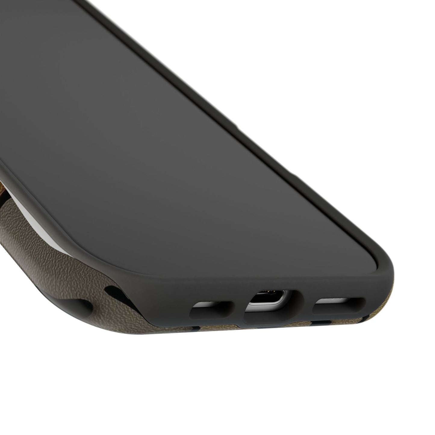 Magnetic Impact-Resistant Case — Brown Smiley Tile Phone Cover