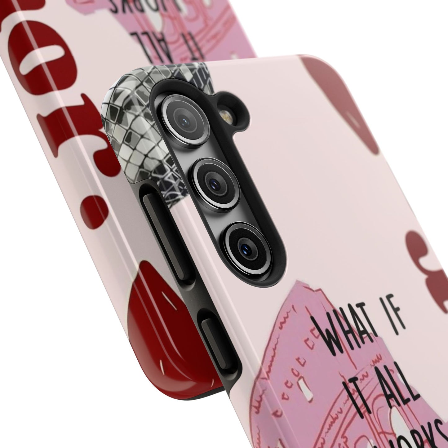 What If It All Works Out Phone Case - Pink Motivational Tough Case