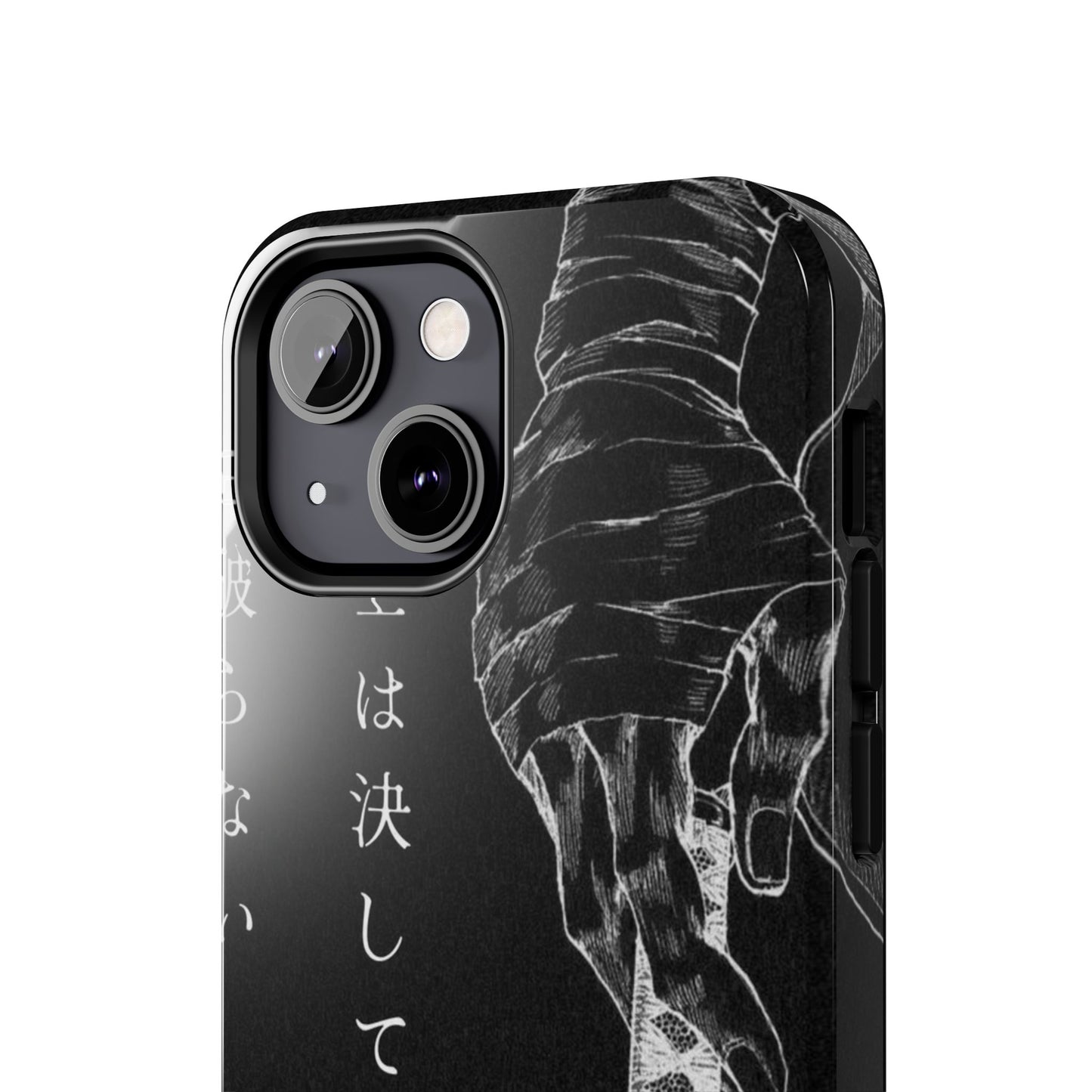 Samurai Vow Tough Phone Case — Black Katana Design with Japanese Text