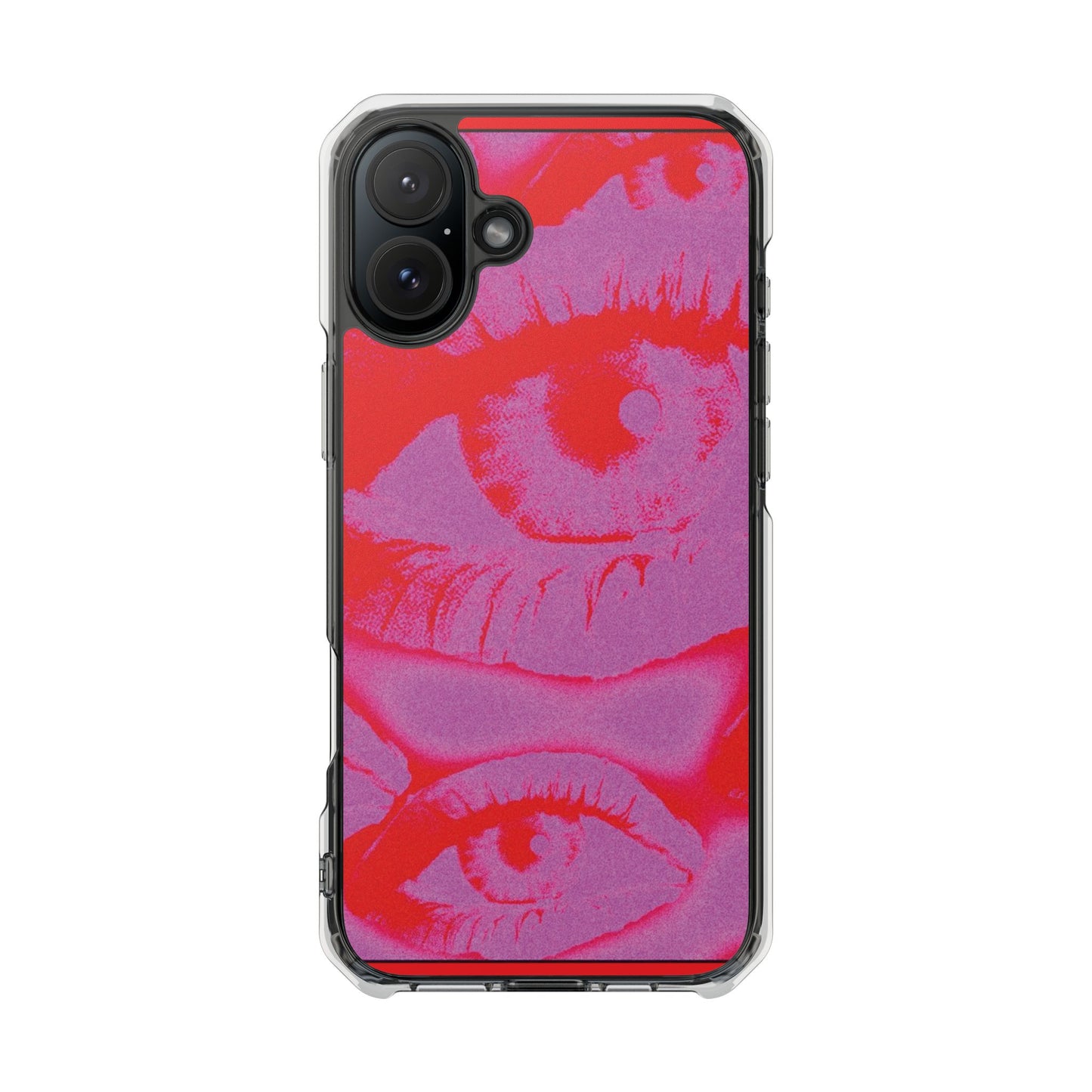 Phone Case — Pop Art Red Eyes Magnetic Clear Impact Case