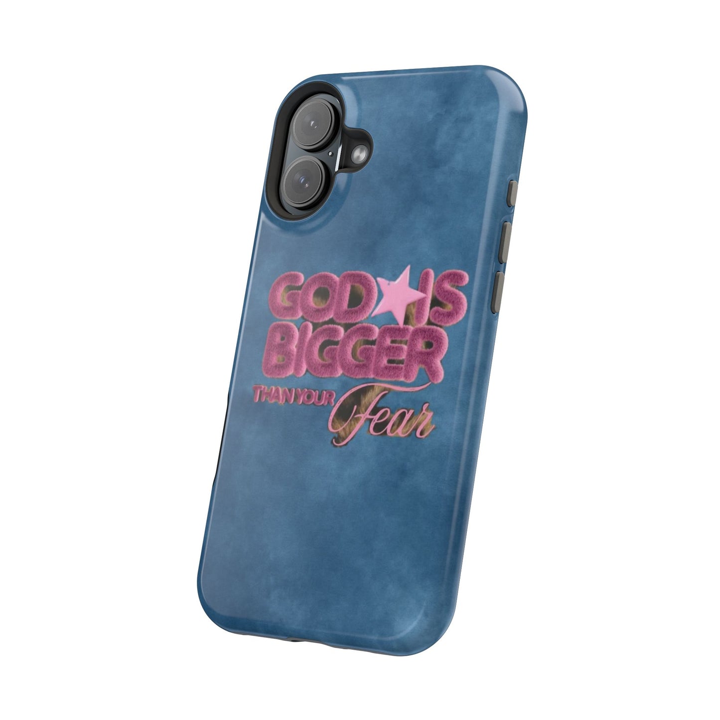 Phone Case — “God Is Bigger Than Your Fear” Magnetic Impact-Resistant Case