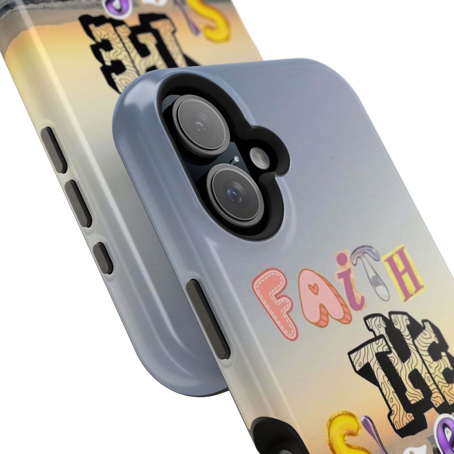 Magnetic Impact-Resistant Phone Case — "Faith the Size of a Mustard Seed" Sunset Design