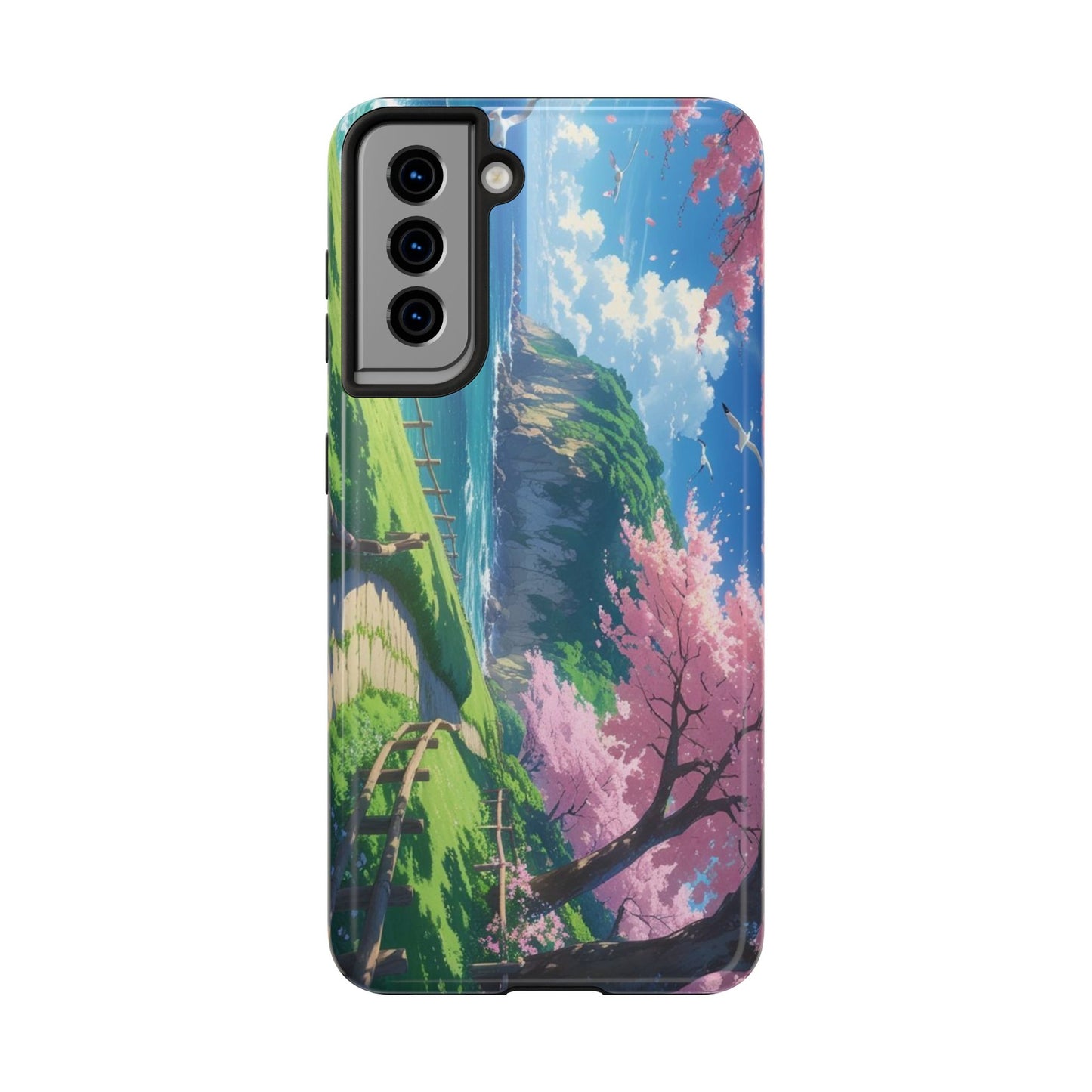 Tough Phone Case — Scenic Cherry Blossom Landscape Phone Cover