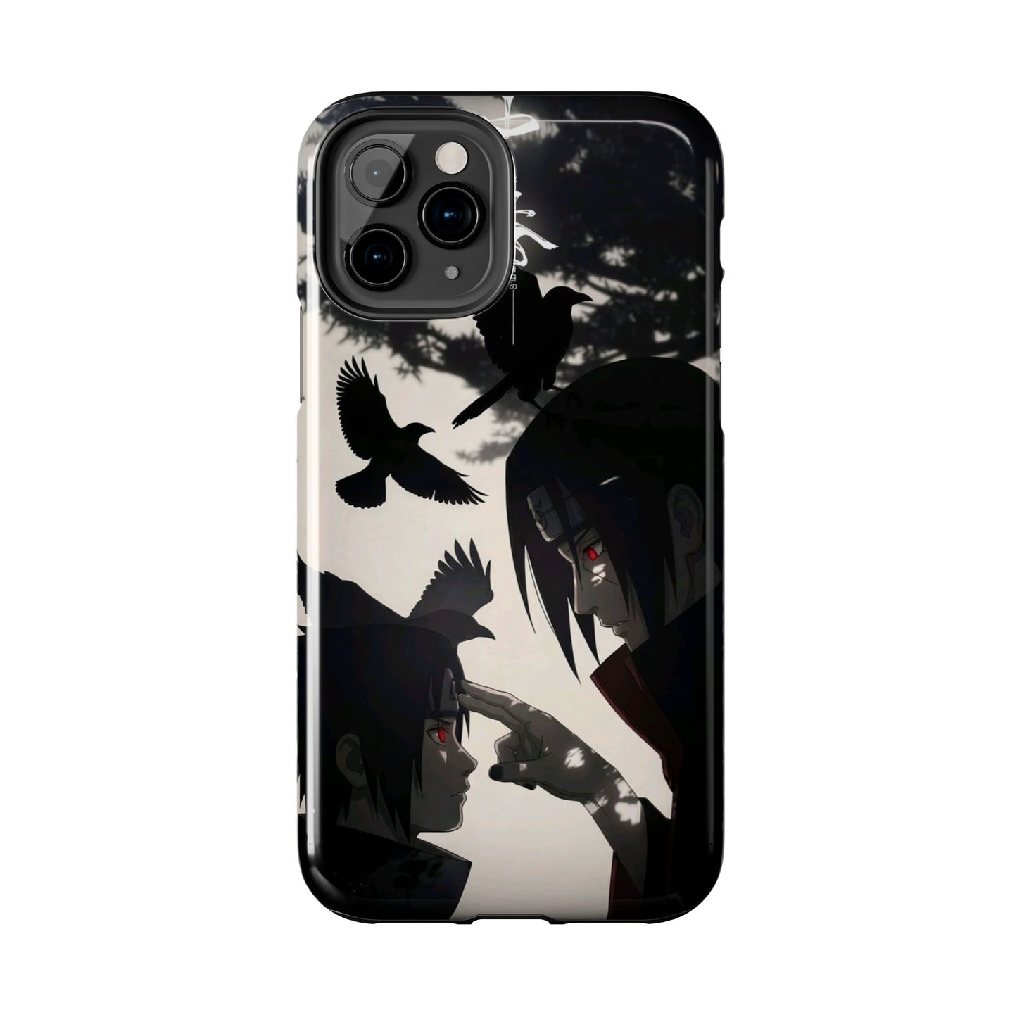 Anime Raven Silhouette Phone Case — Dark Red Eye Tough Protective Case