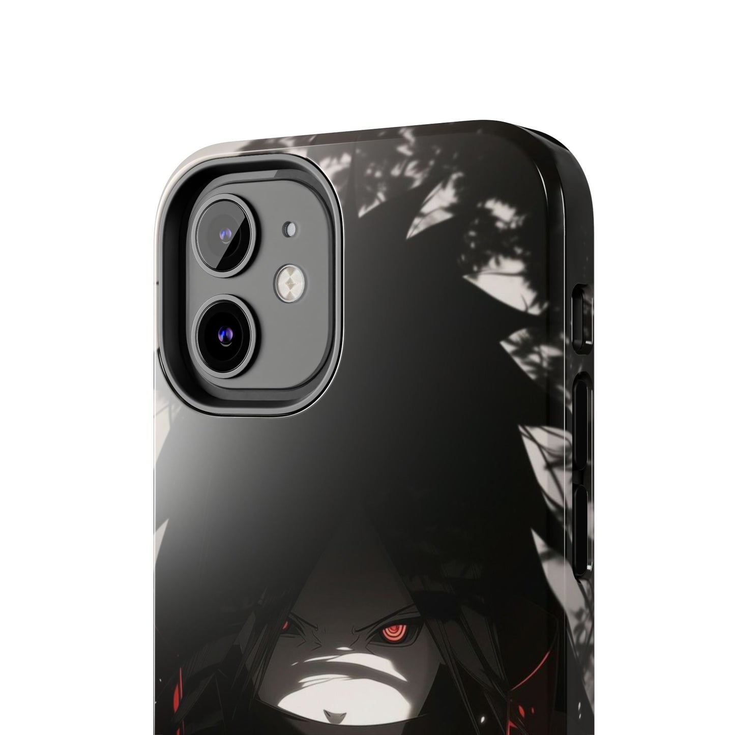 Anime Dark Ninja Phone Case — Red Eye Silhouette Tough Phone Case