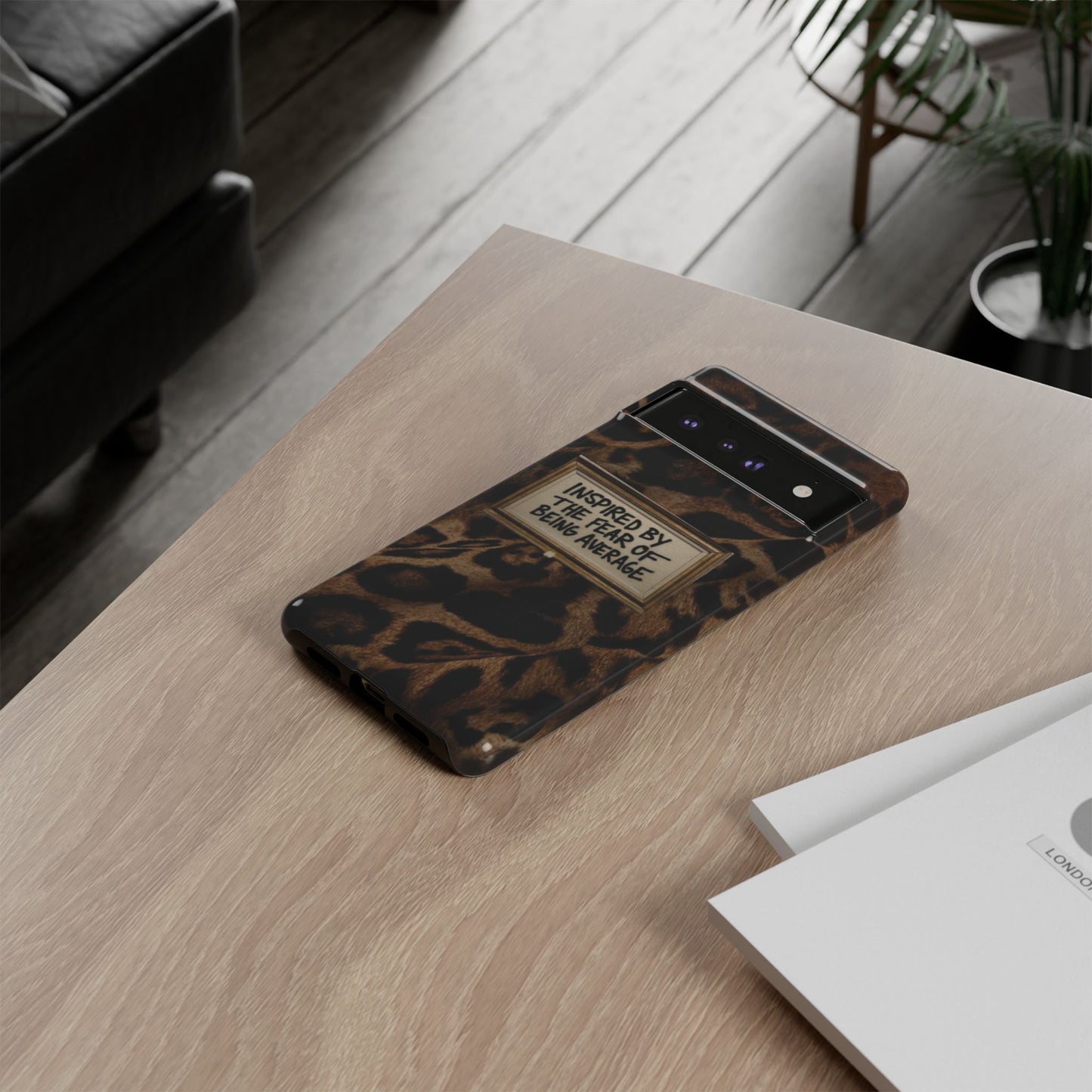 Leopard 'Inspired by the Fear of Being Average' Phone Case