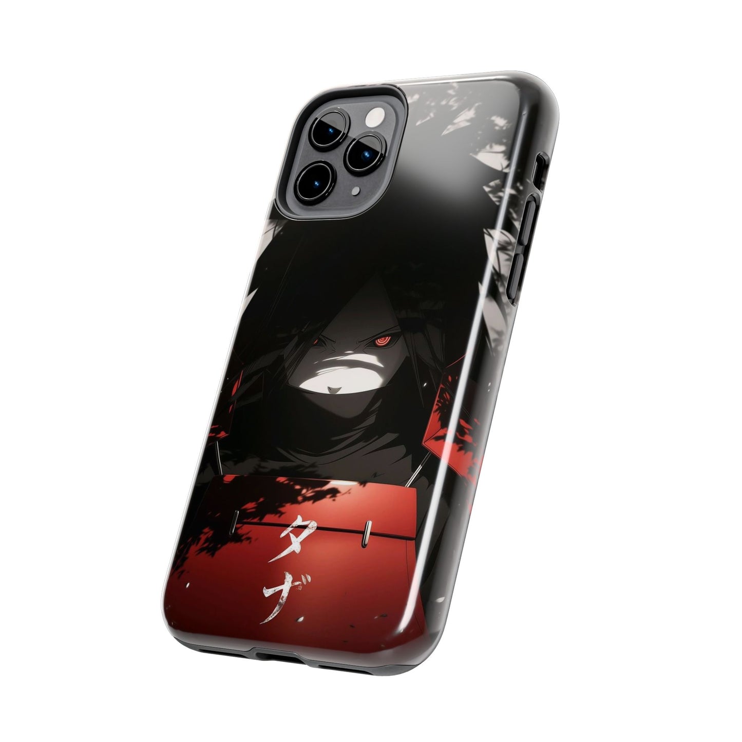 Anime Dark Ninja Phone Case — Red Eye Silhouette Tough Phone Case