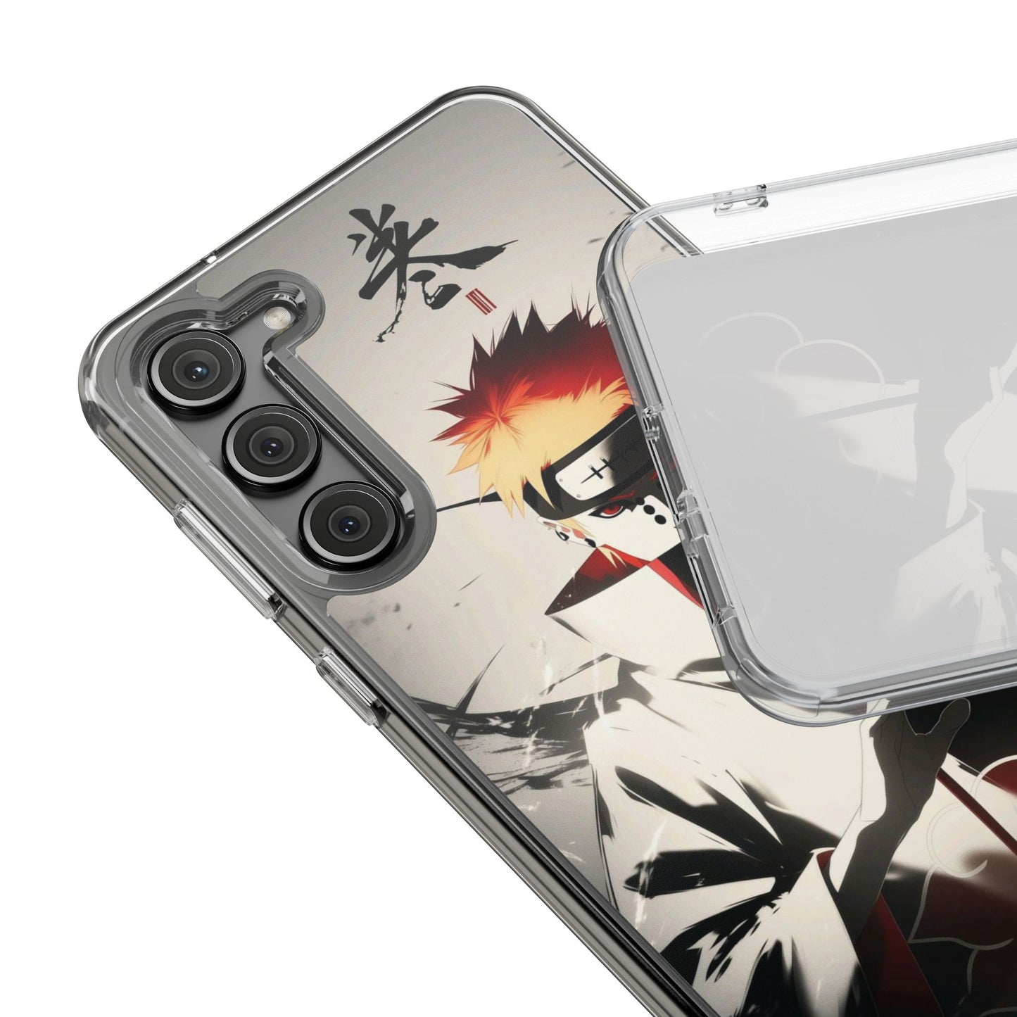 Clear Impact-Resistant Phone Case — Anime Akatsuki Shadow Design