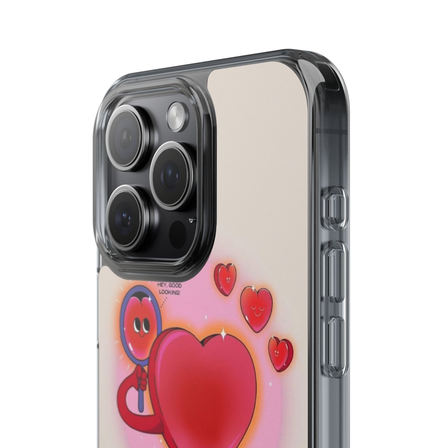 Clear Phone Case — "Be Kind to Yourself" Heart Design