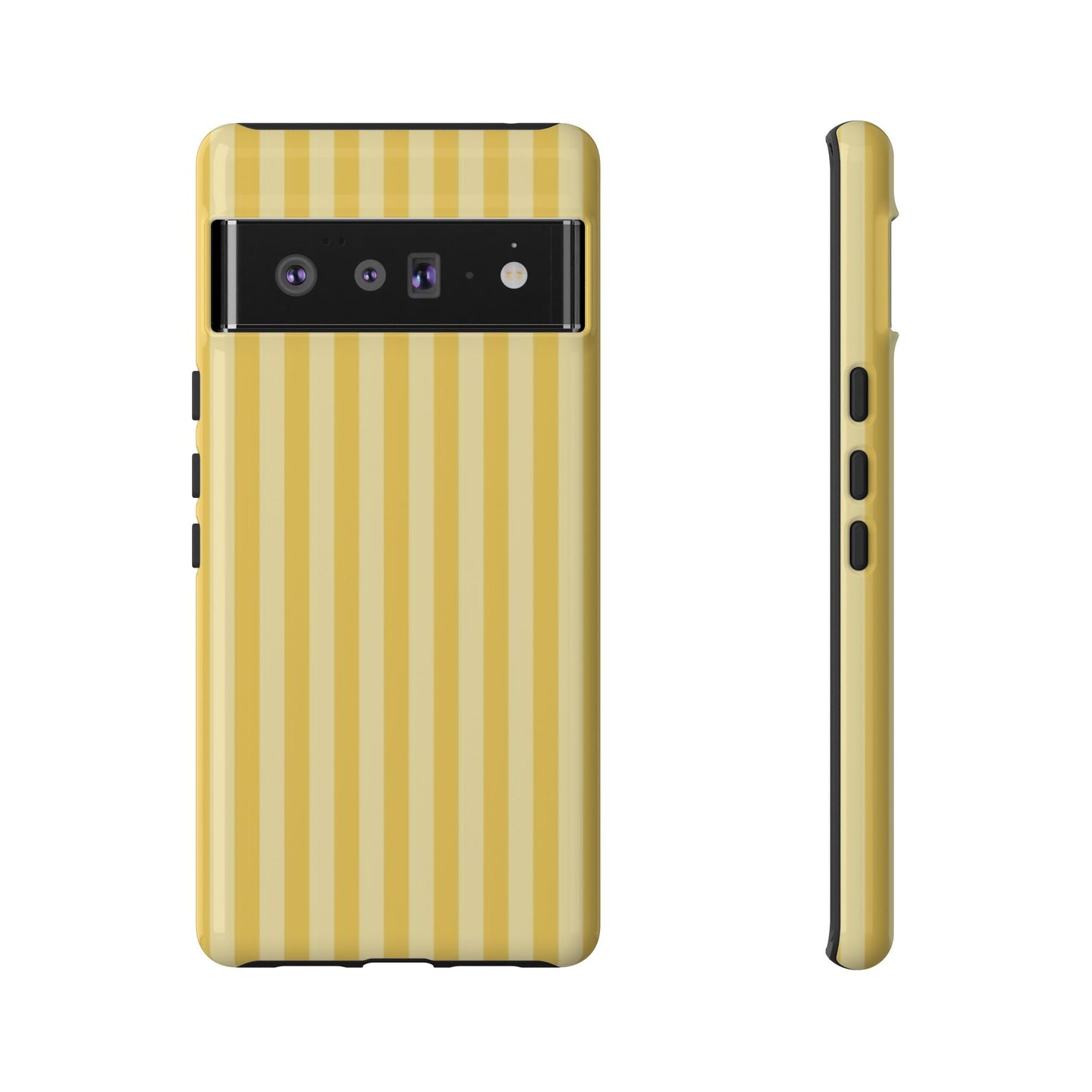 Yellow Stripe Tough Phone Case — Durable Protective iPhone Cover