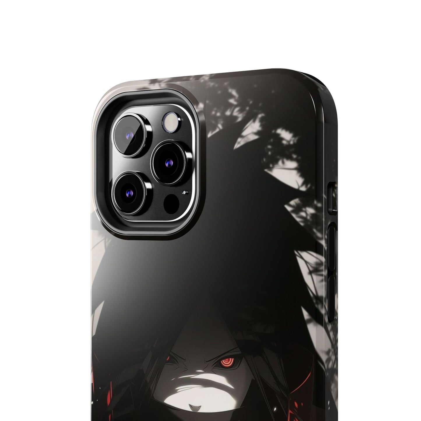 Anime Dark Ninja Phone Case — Red Eye Silhouette Tough Phone Case