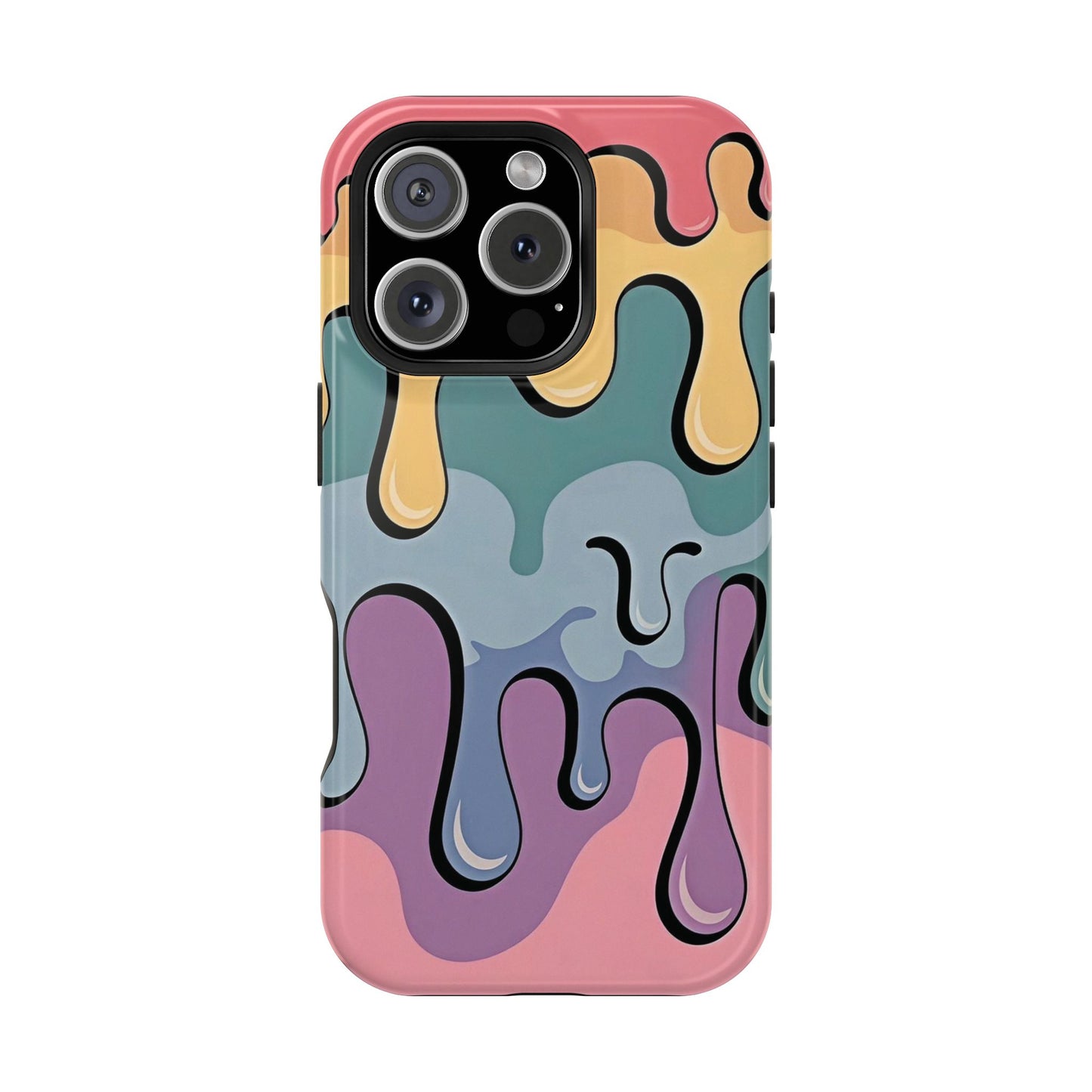 Colorful Drip Magnetic Phone Case — Impact-Resistant iPhone Cover