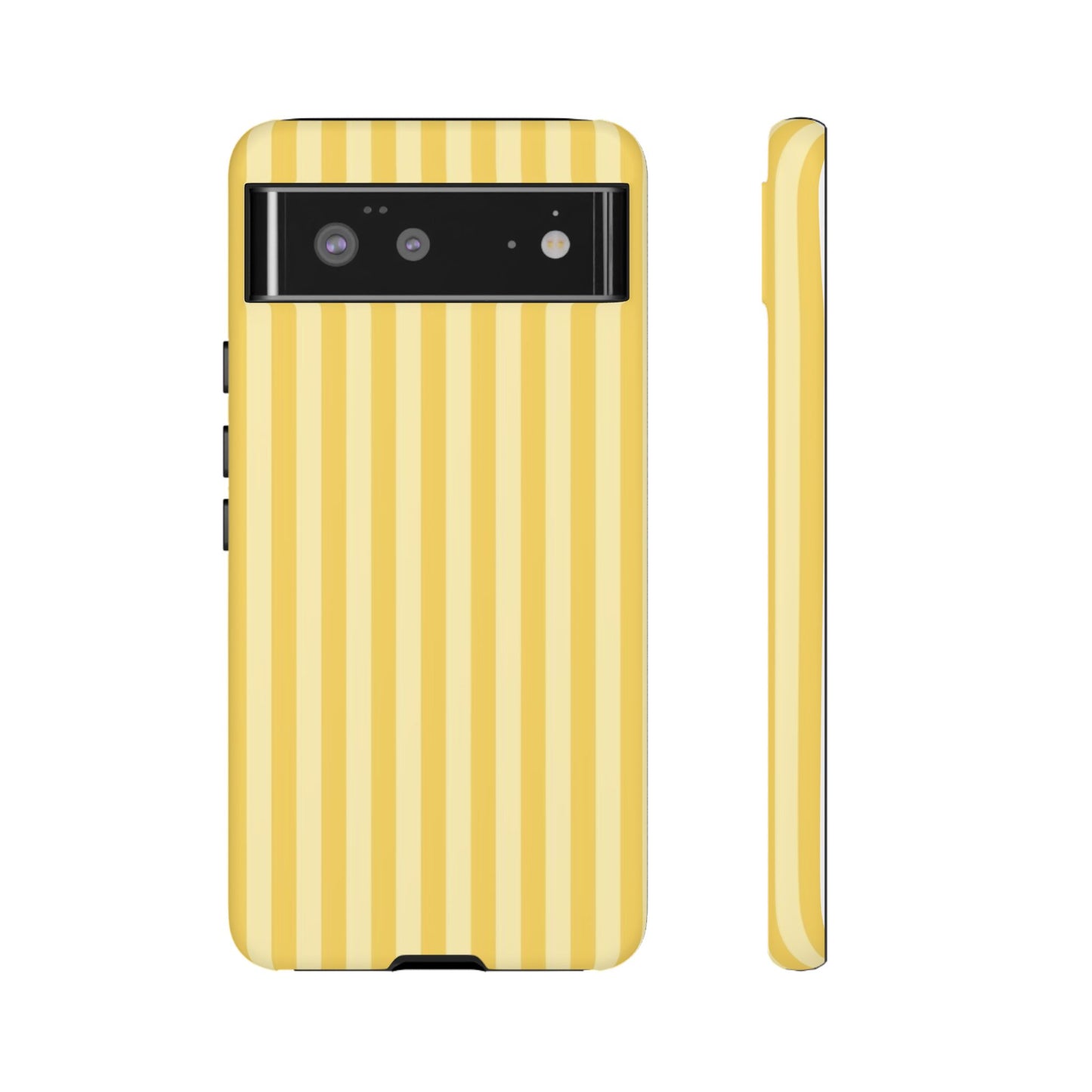 Yellow Stripe Tough Phone Case — Durable Protective iPhone Cover