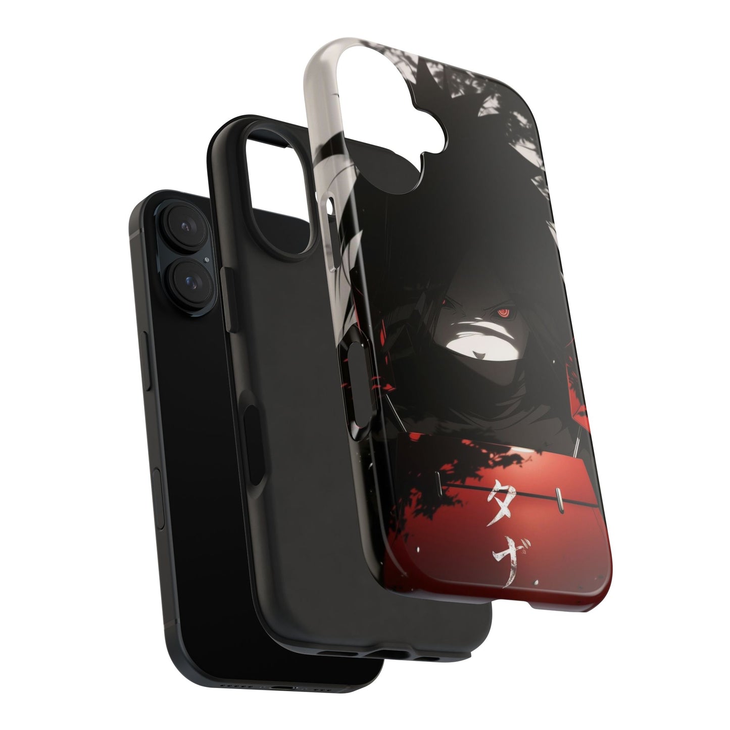 Anime Dark Ninja Phone Case — Red Eye Silhouette Tough Phone Case