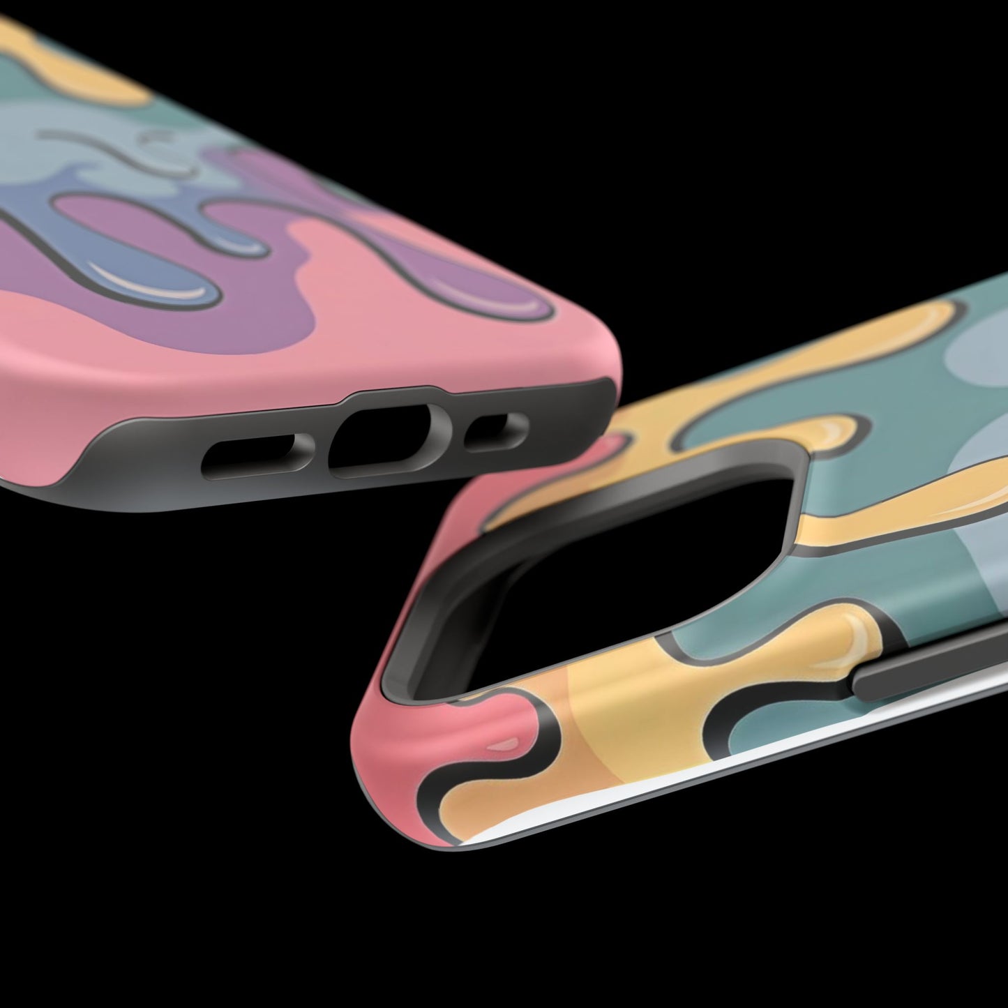 Colorful Drip Magnetic Phone Case — Impact-Resistant iPhone Cover