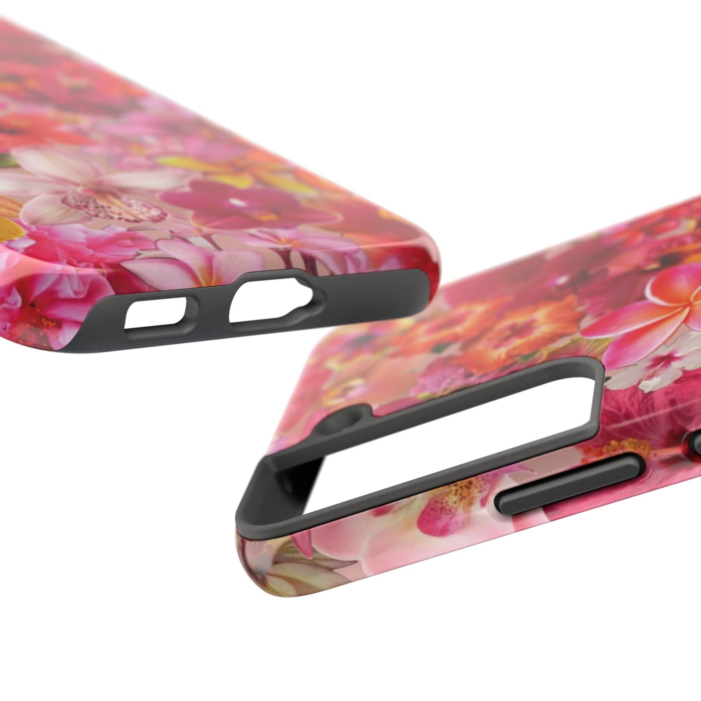 Tough Phone Case — Pink Tropical Floral Orchids Phone Cover