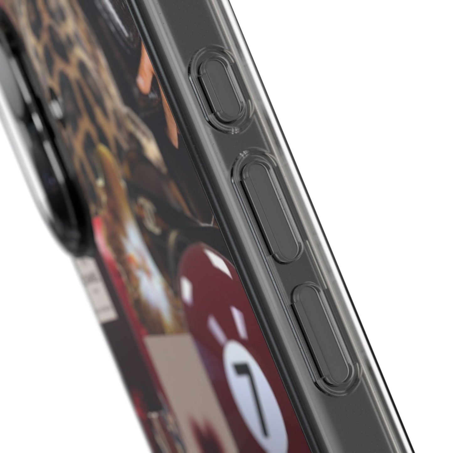 Clear Impact-Resistant Phone Case — Retro Cherry Collage Design
