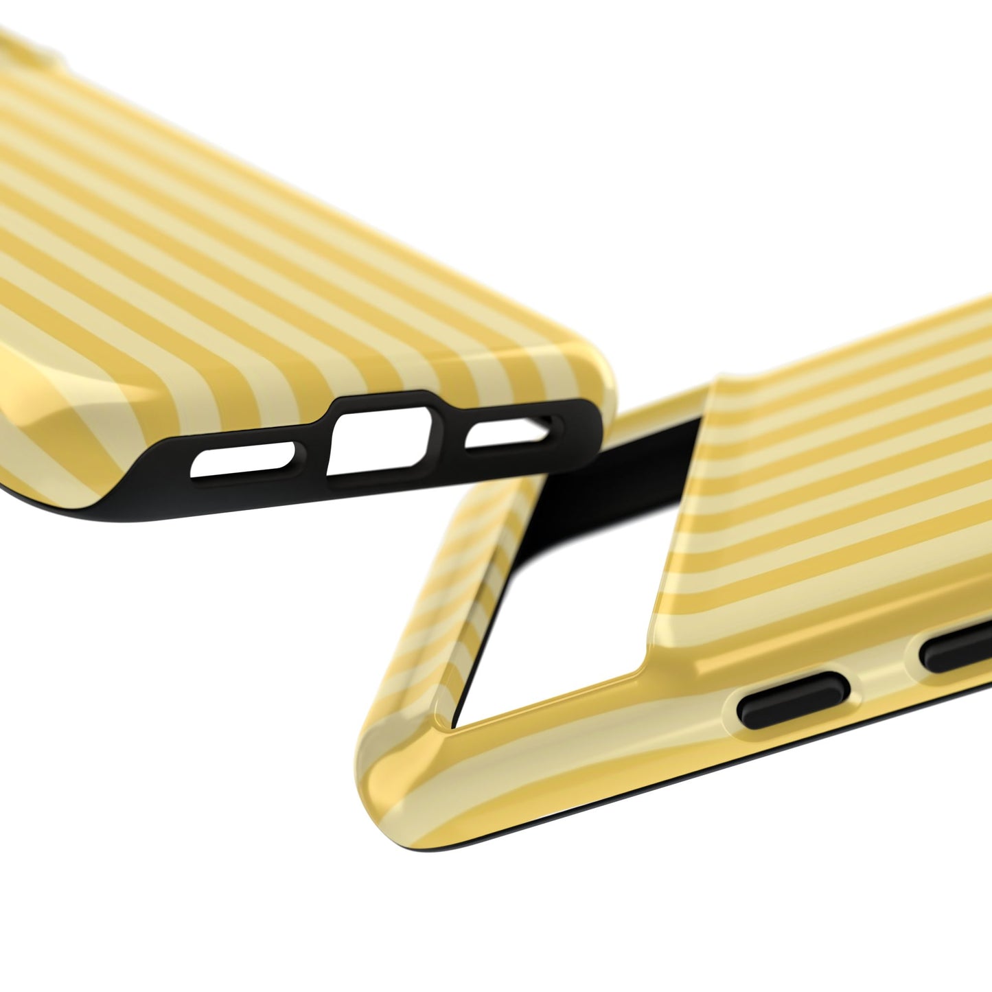 Yellow Stripe Tough Phone Case — Durable Protective iPhone Cover