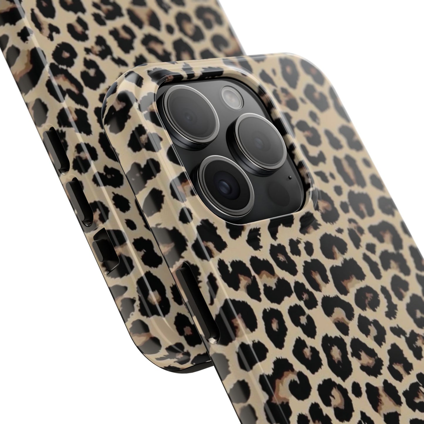 Leopard Print Tough Phone Case — Durable Protective iPhone Cover