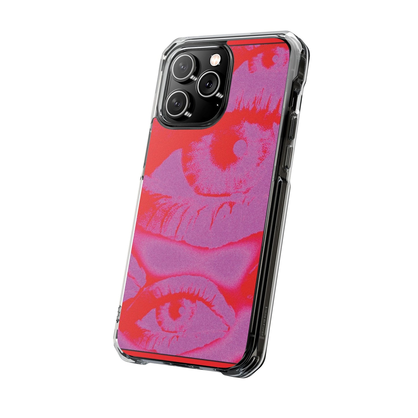 Phone Case — Pop Art Red Eyes Magnetic Clear Impact Case