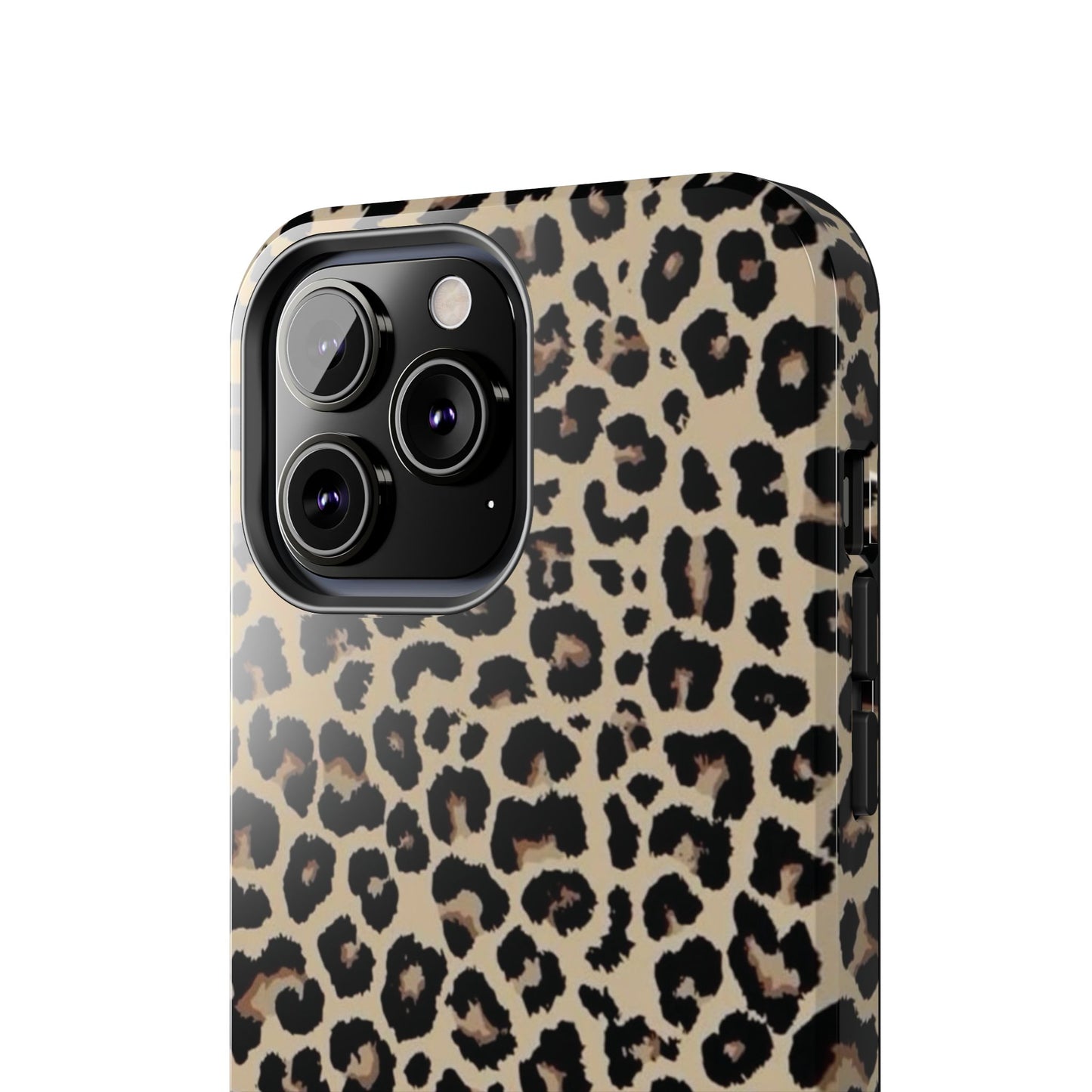 Leopard Print Tough Phone Case — Durable Protective iPhone Cover