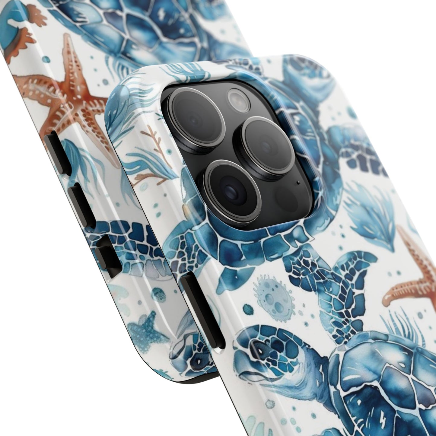 Sea Turtle Tough Phone Case — Blue Ocean Marine Life Protective Cover