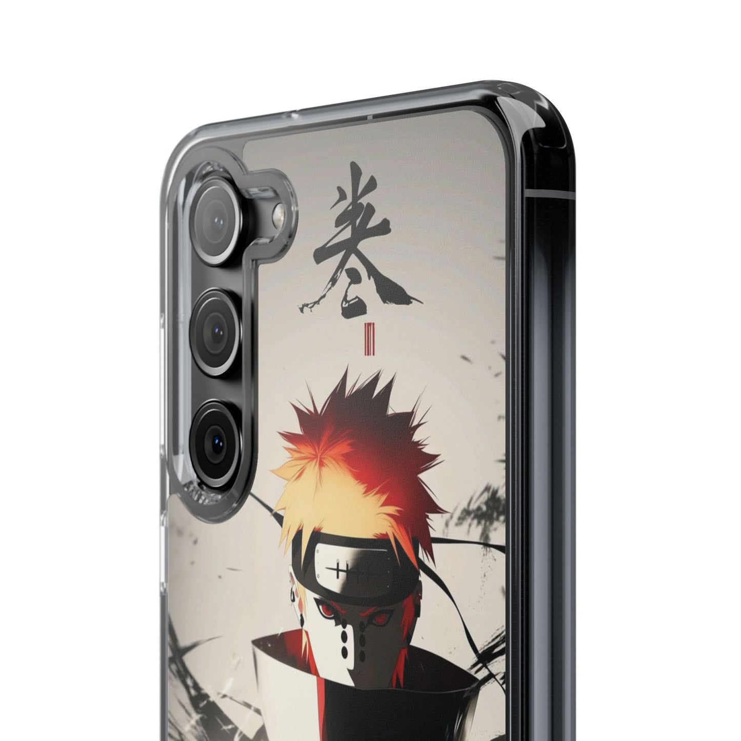 Clear Impact-Resistant Phone Case — Anime Akatsuki Shadow Design