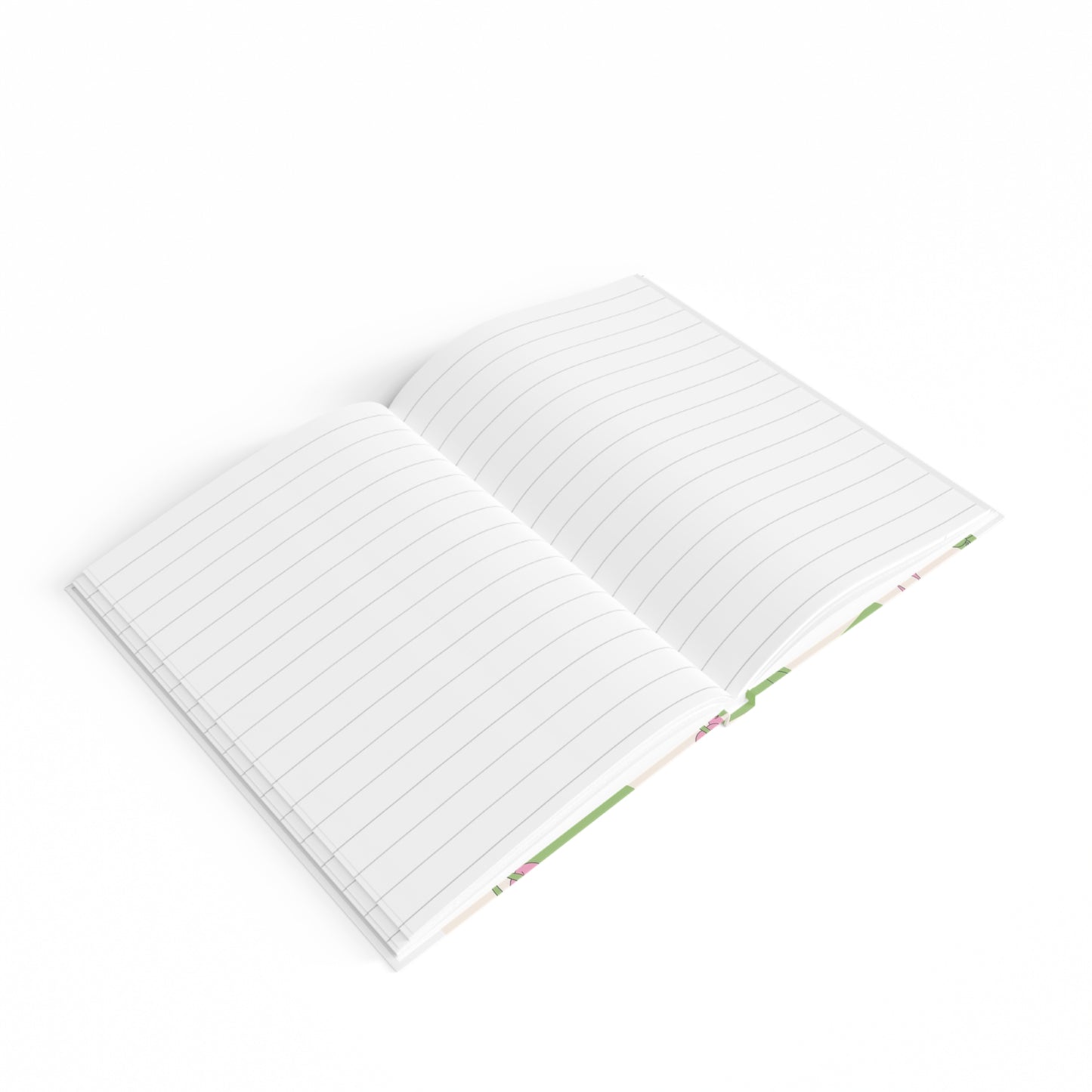Cherry Checkerboard Ruled Journal — Pink & Green Retro Notebook