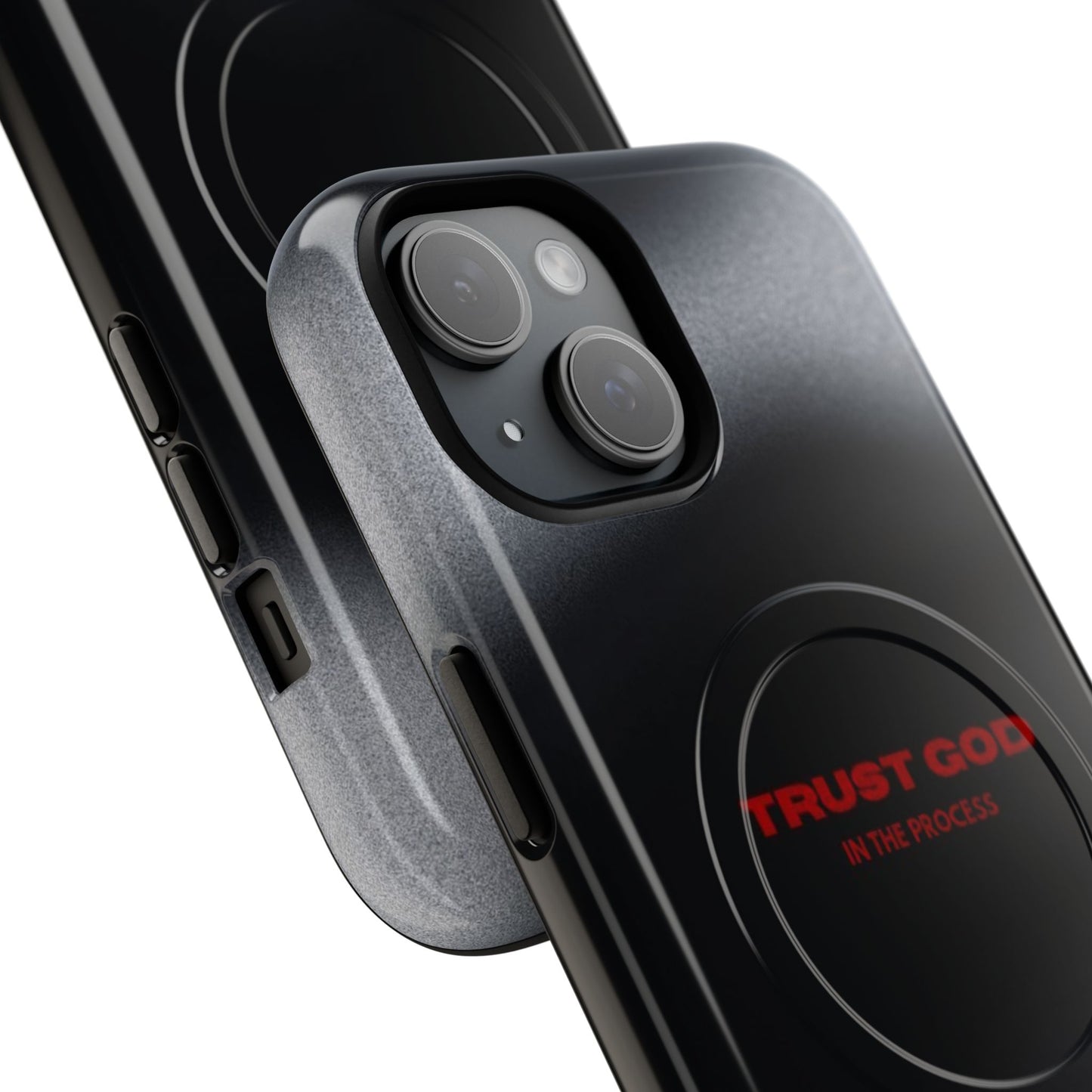 MagSafe Phone Case — "Trust God in the Process" Black Magnetic Tough Case