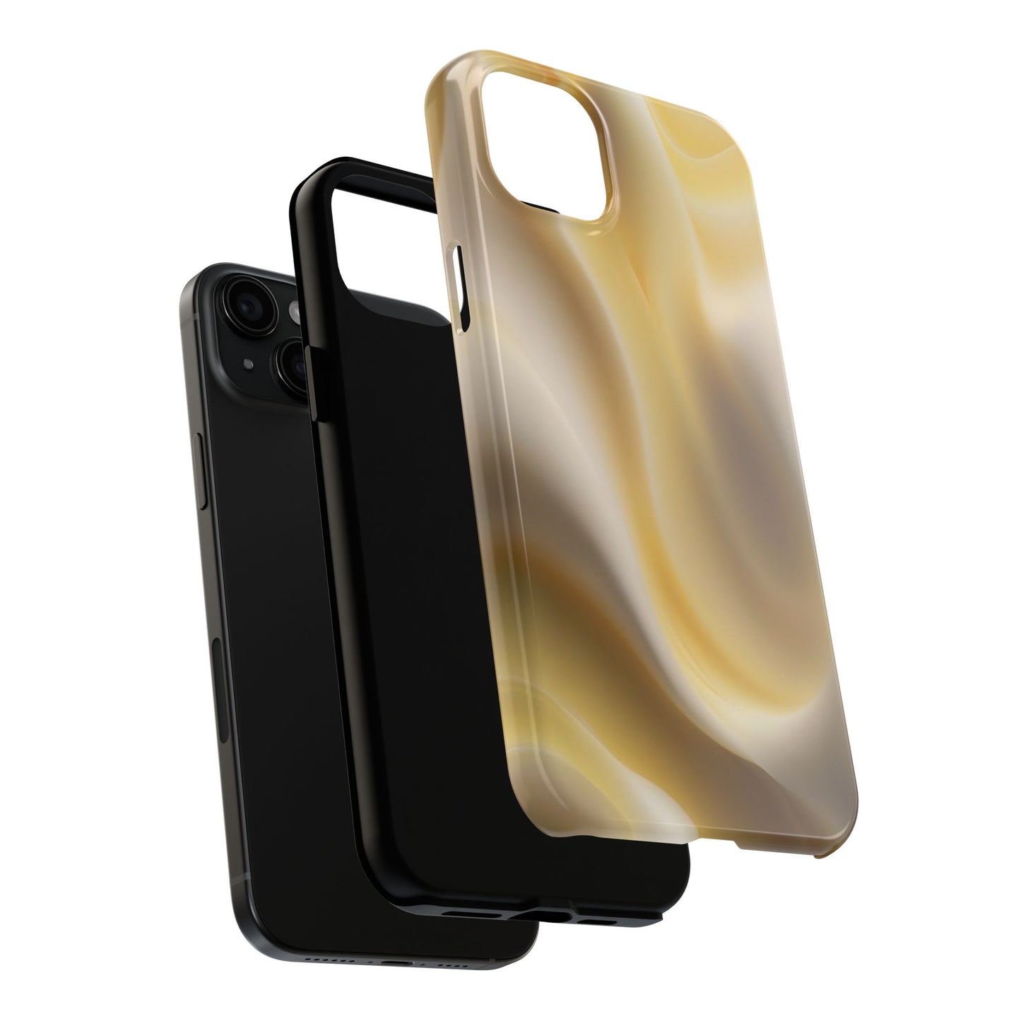 Gold Marble Tough Phone Case — Protective iPhone Case with Elegant Swirl Design