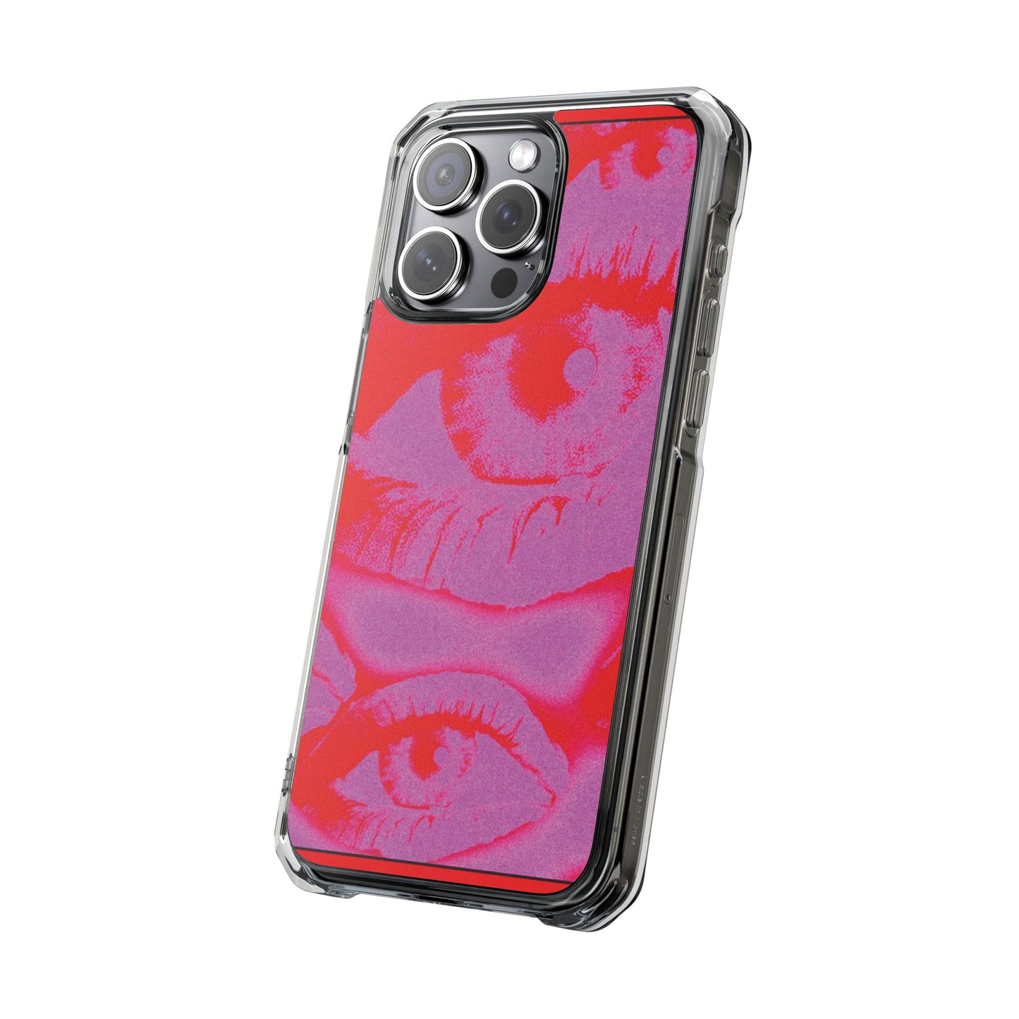 Phone Case — Pop Art Red Eyes Magnetic Clear Impact Case
