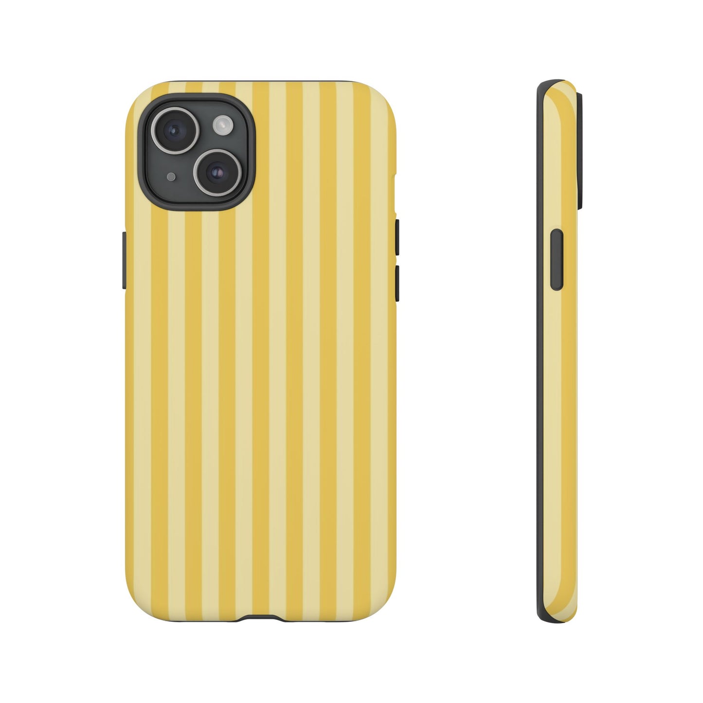 Yellow Stripe Tough Phone Case — Durable Protective iPhone Cover