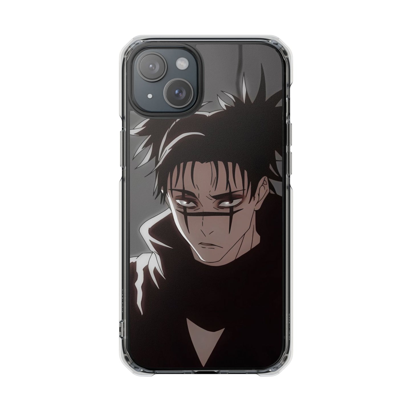 Clear Magnetic Phone Case — Dark Anime Character Design
